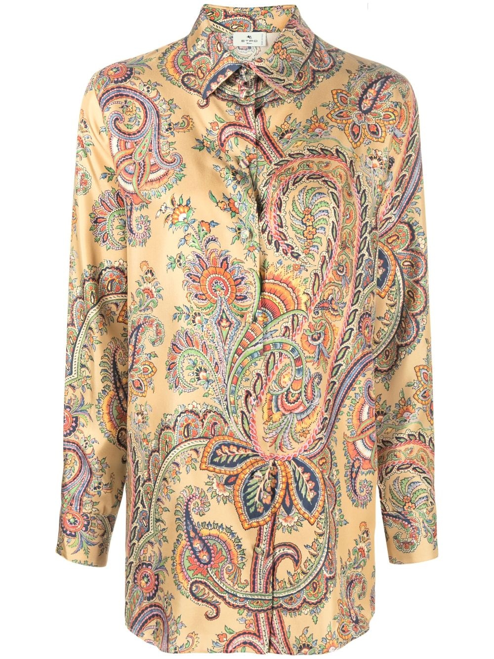 paisley-print silk shirt - 1