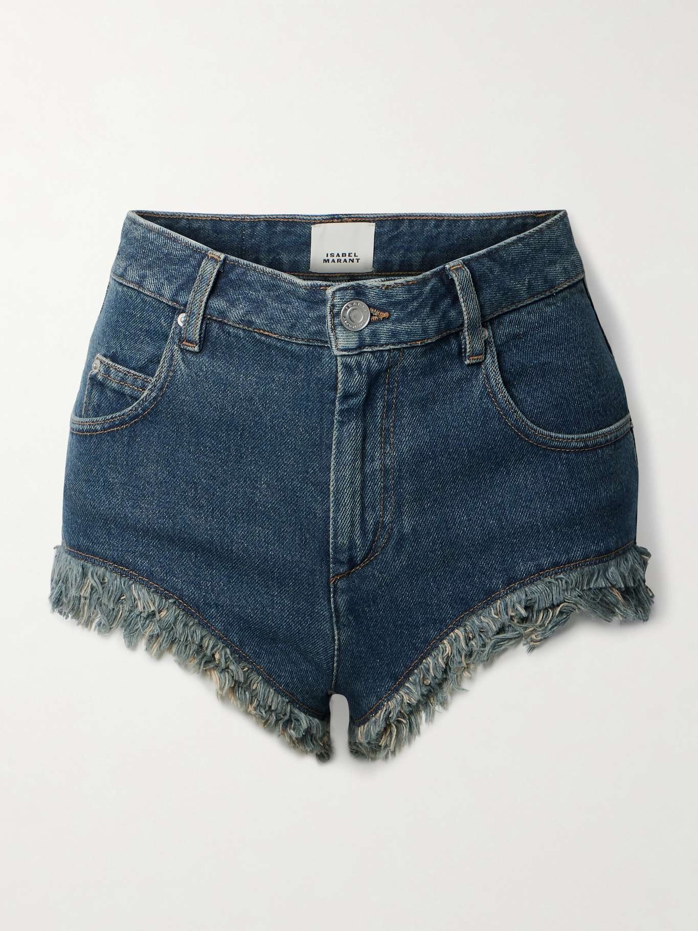 Eneidao fringed denim shorts - 1