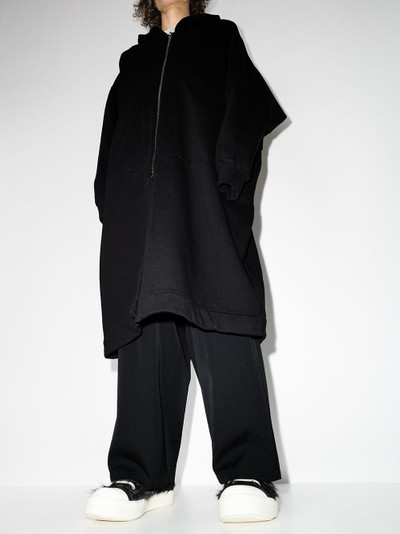 Rick Owens DRKSHDW longline zip-up hoodie outlook