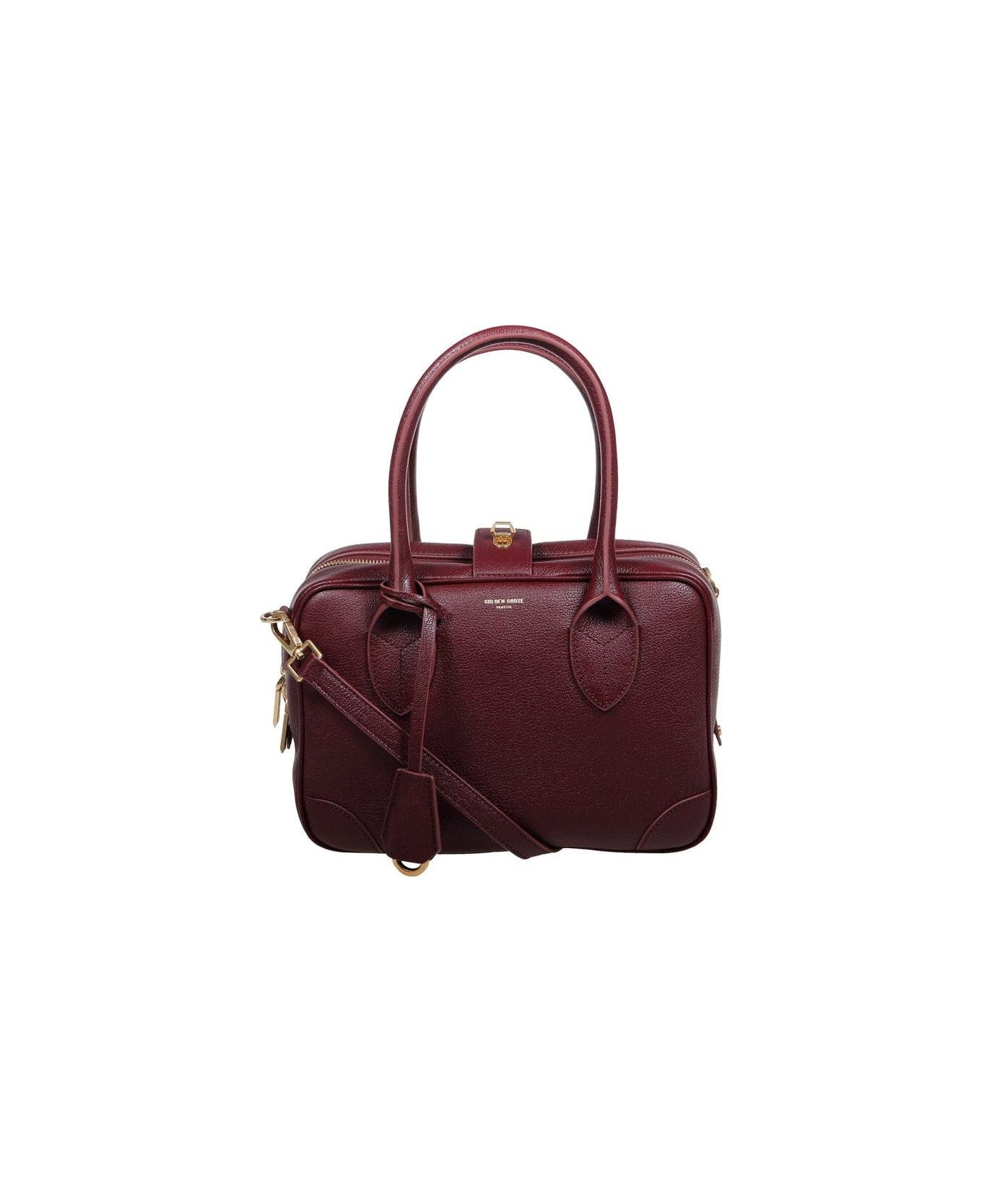 'vita' Burgundy Leather Top Box - 1