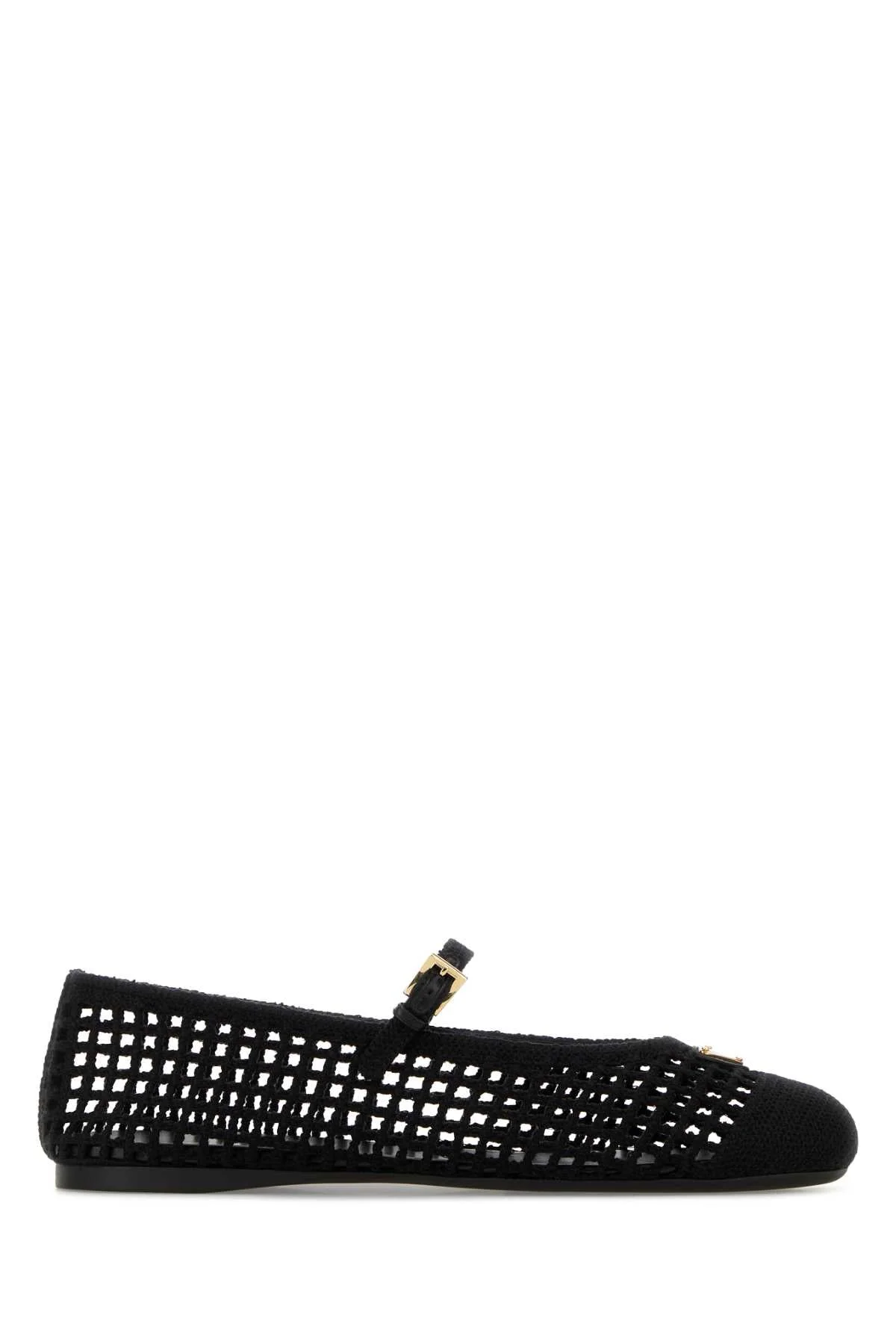 Prada Women Black Crochet Ballerinas - 1
