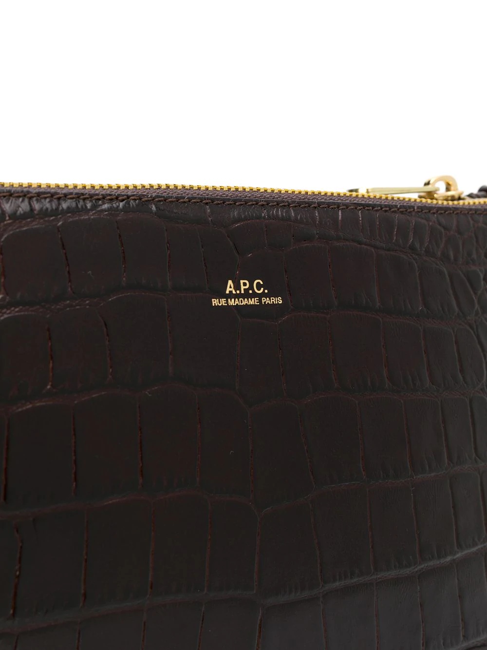 embossed croc-effect cross body bag - 4