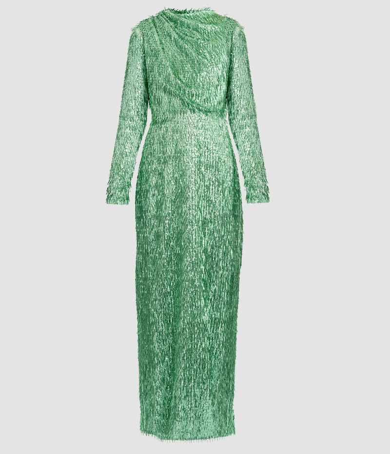 Erdem BUGLE SEQUIN LONG SLEEVE GOWN outlook