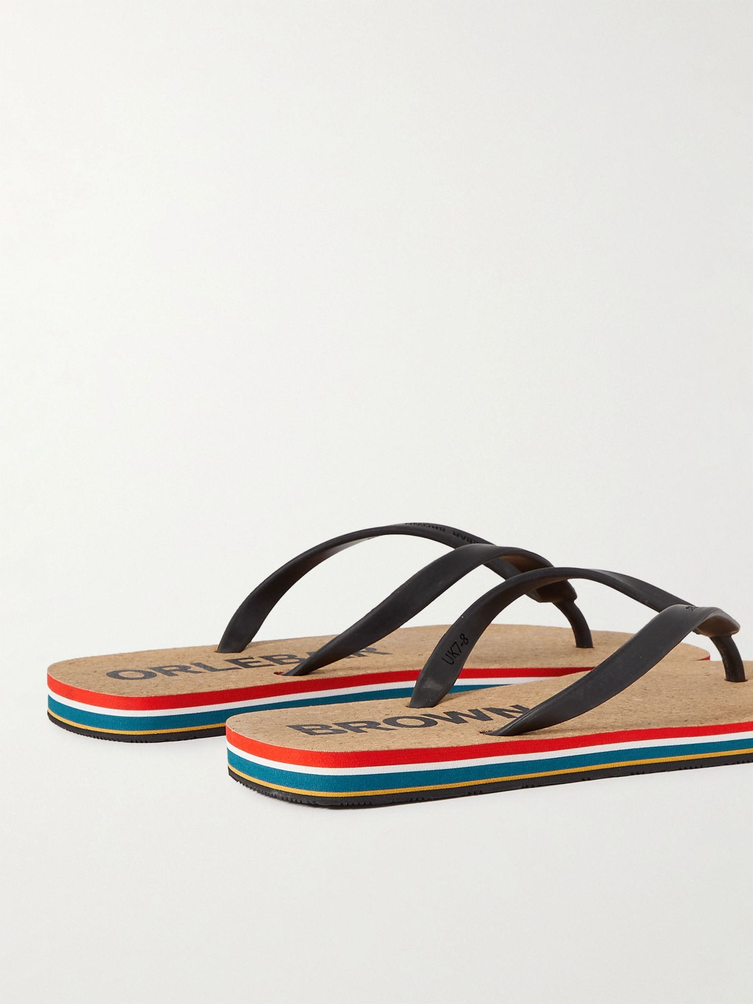 Haston Logo-Debossed Rubber and Cork Flip Flops Multi - 5