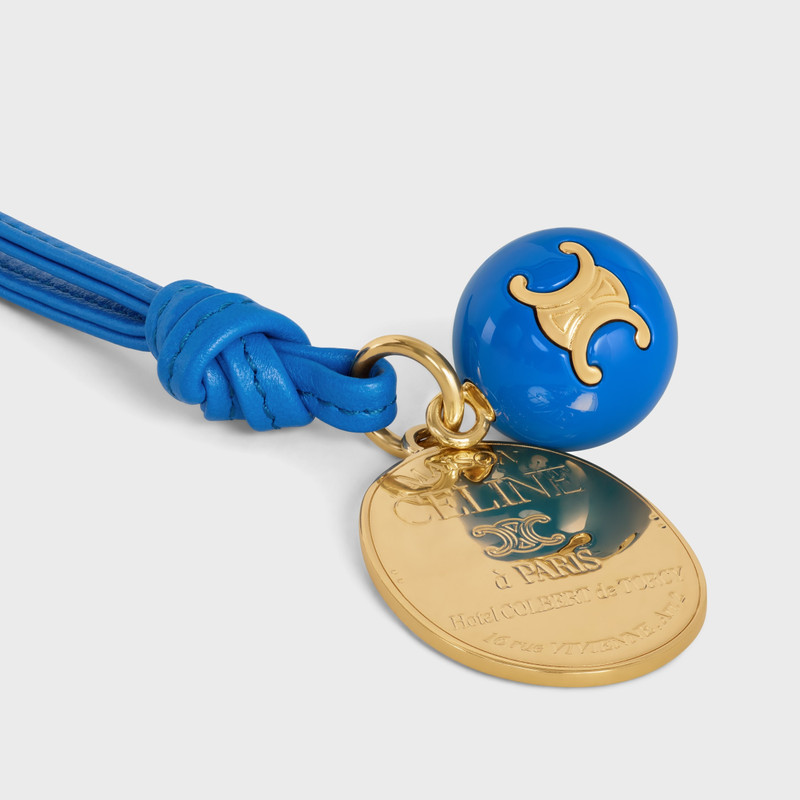 MAISON CELINE MEDALLION CHARM IN SMOOTH LAMBSKIN AND METAL 4