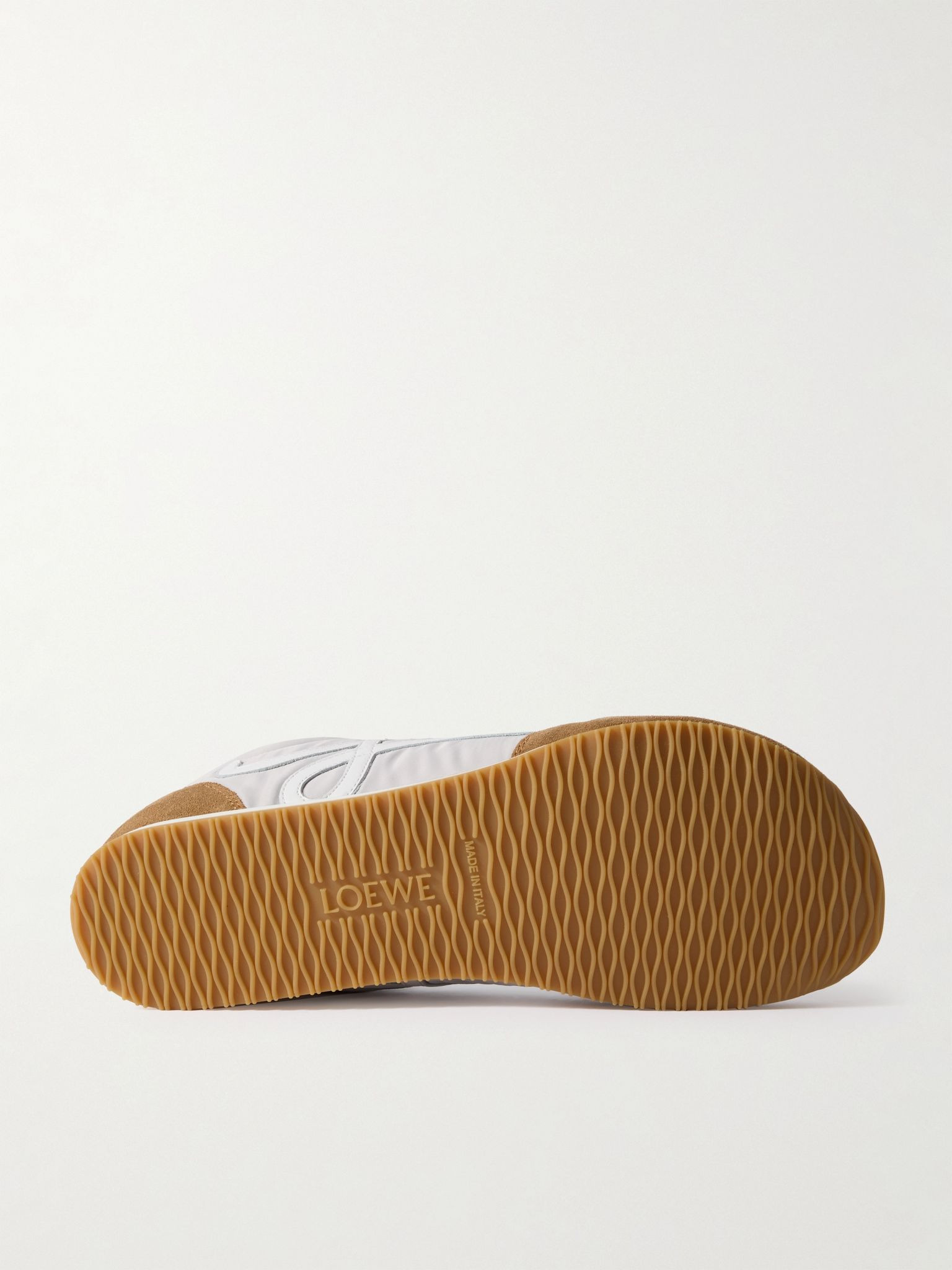 Ballet Runner 2.0 Logo-Appliquéd Shell, Suede and Leather Sneakers Gray - 3
