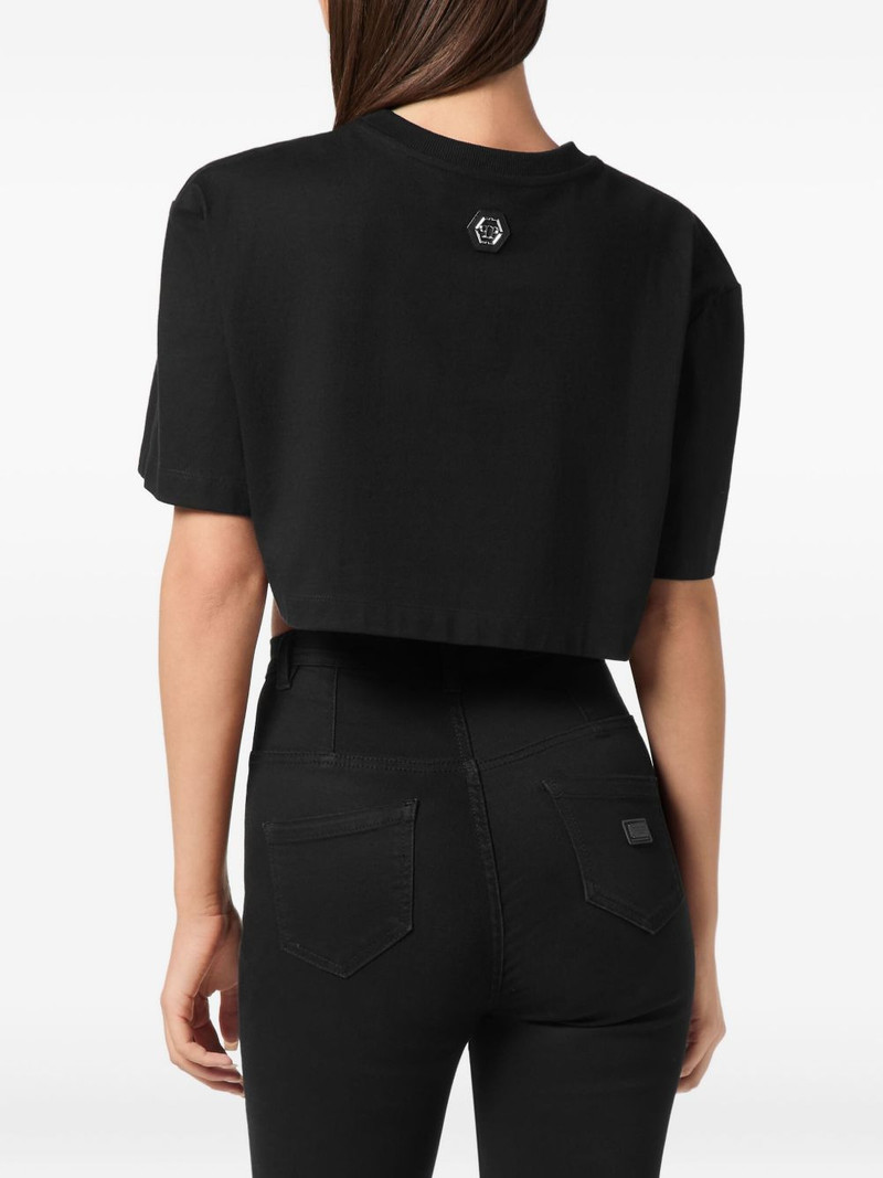 crystal-embellished short-sleeved top 4