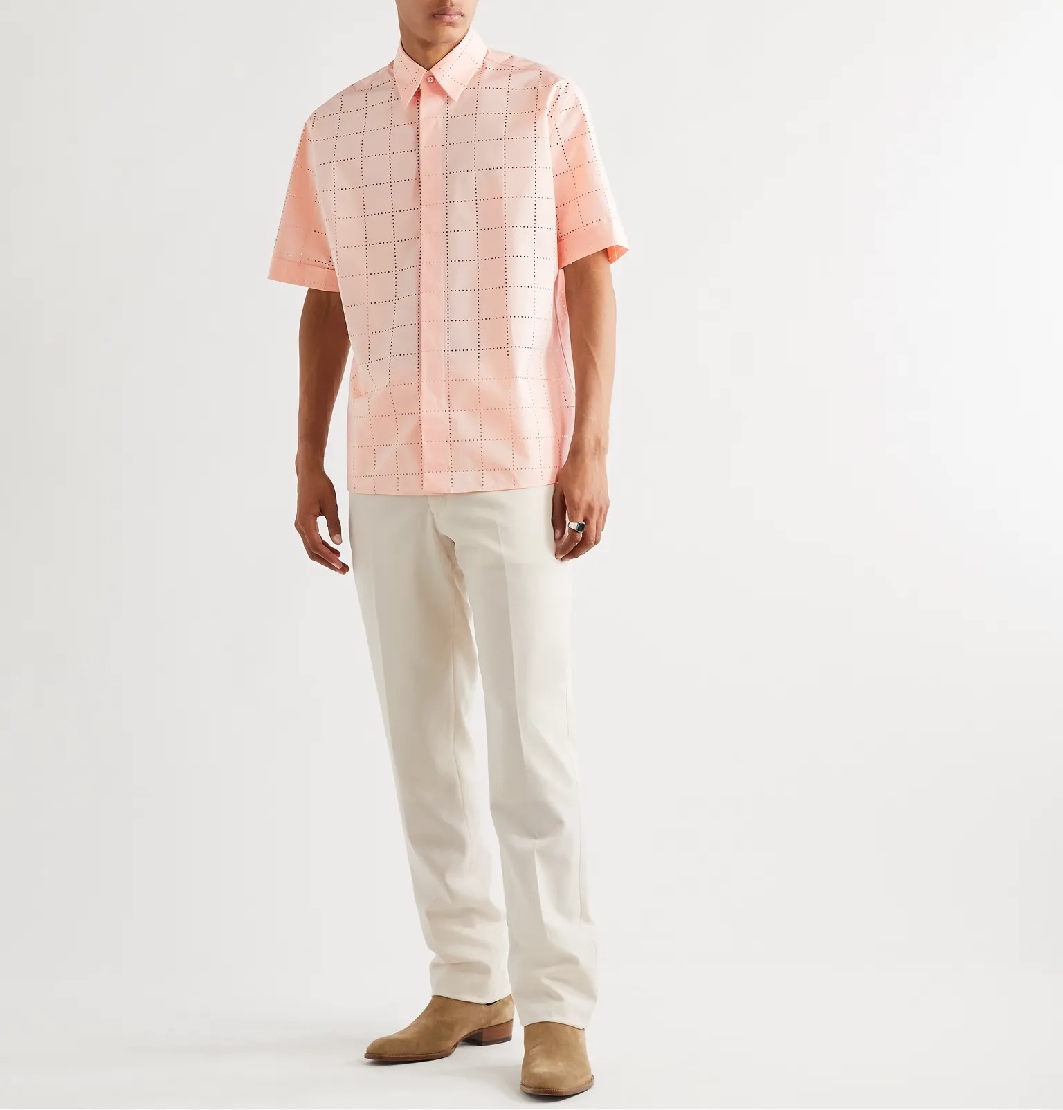 Perforated Cotton Shirt - 2