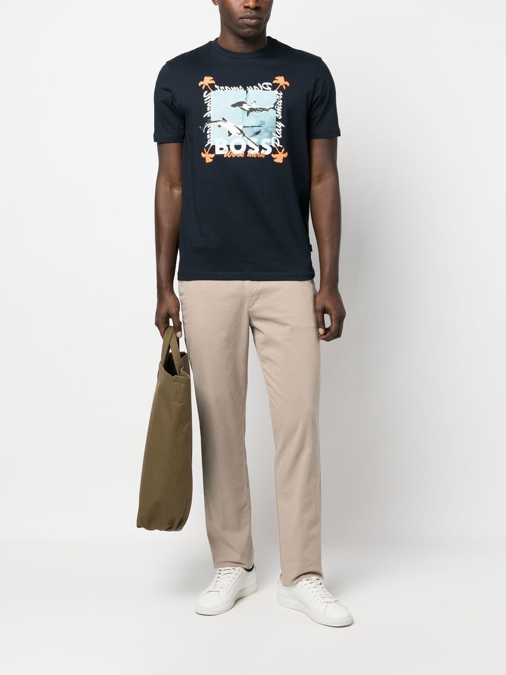 low-rise chino trousers - 2