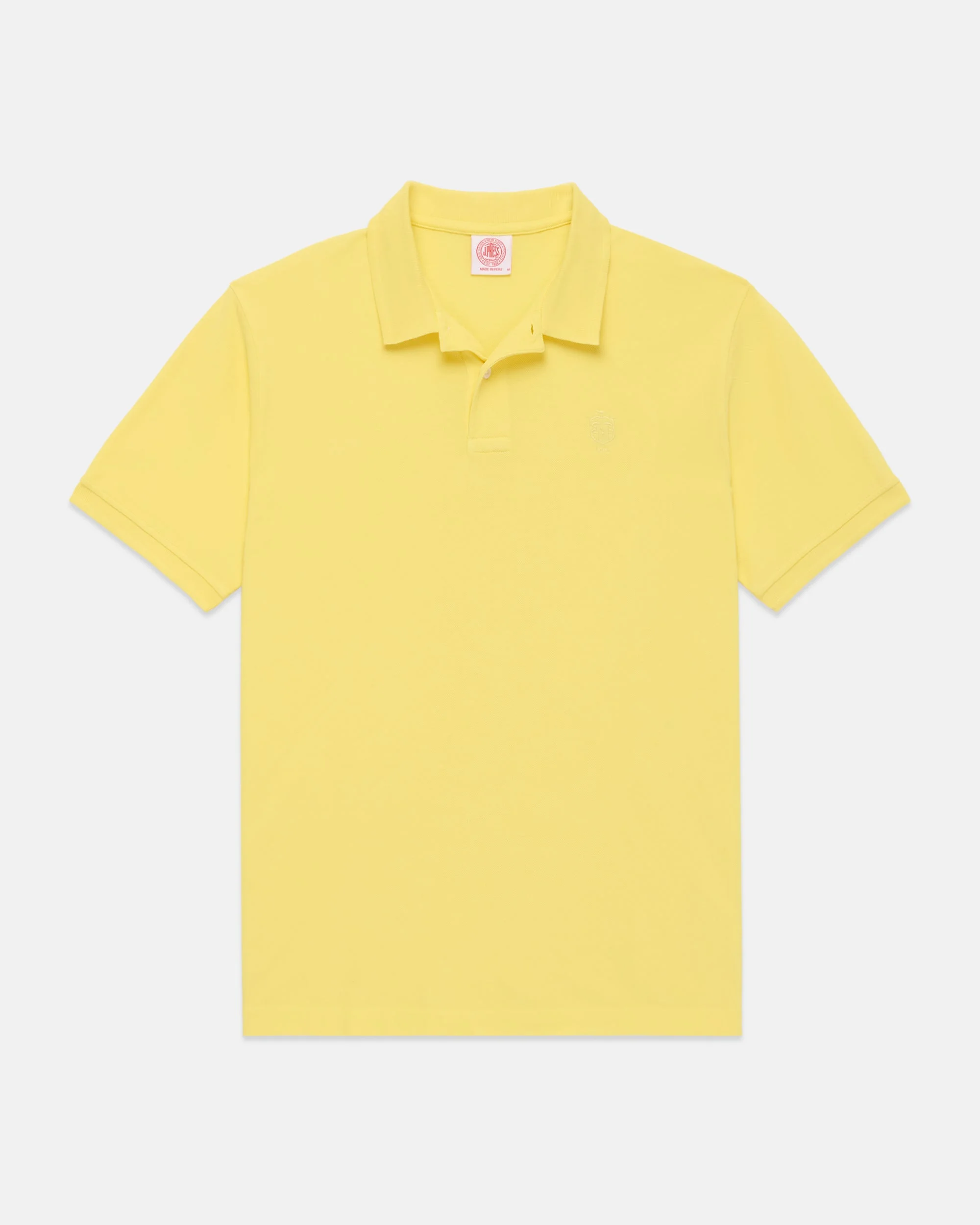 J. PRESS YELLOW ARCHIVAL CREST PIQUE POLO - 1