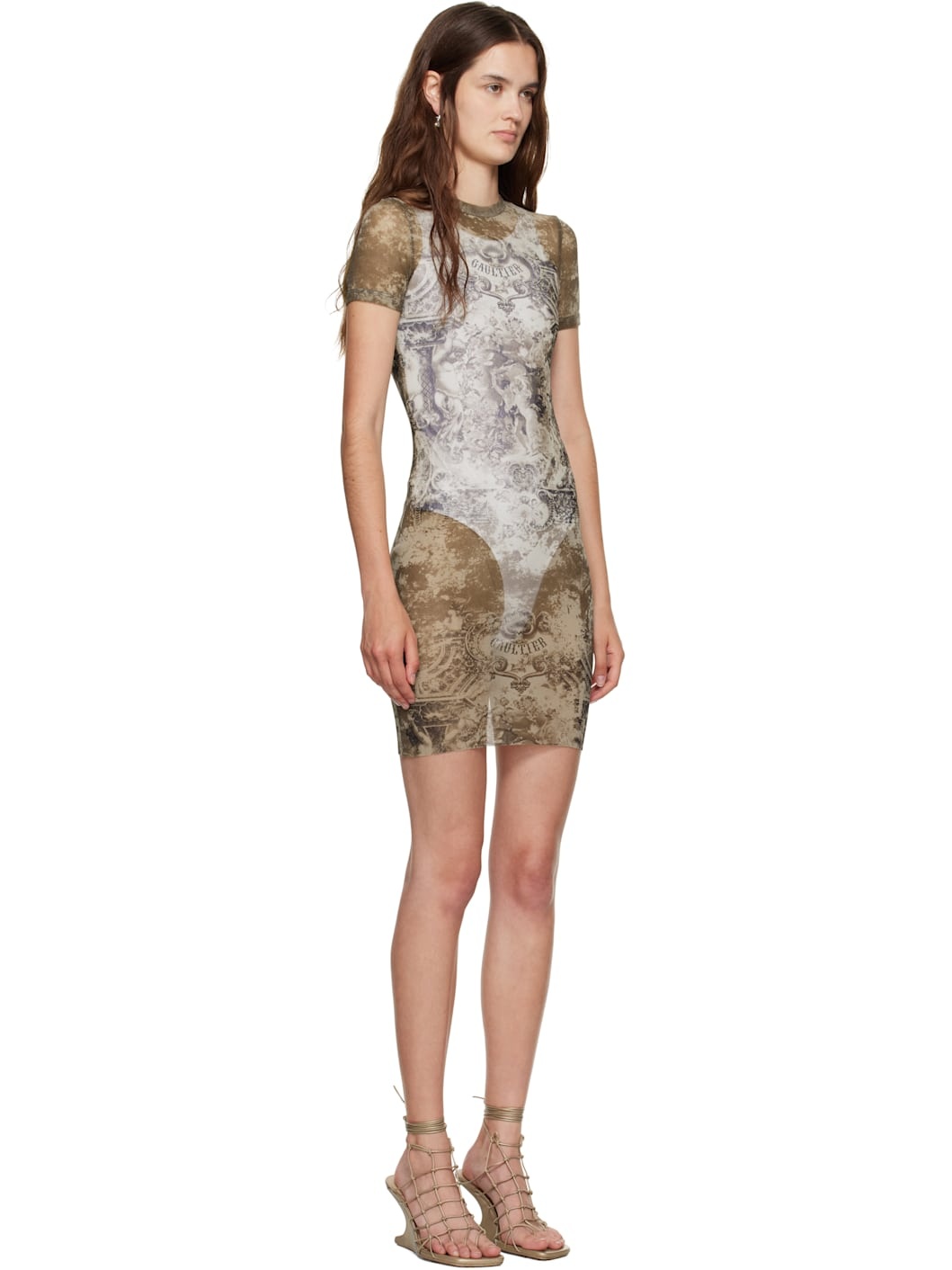 Beige 'The Médaillon' Minidress - 2