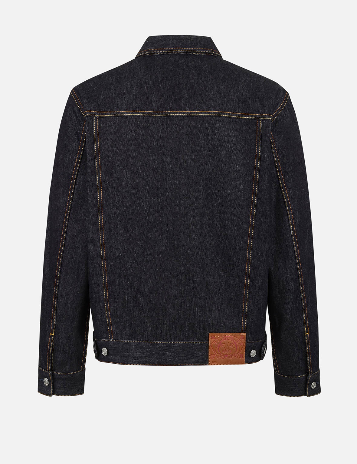Ecru Seagull Print Relax Fit Denim Jacket - 2