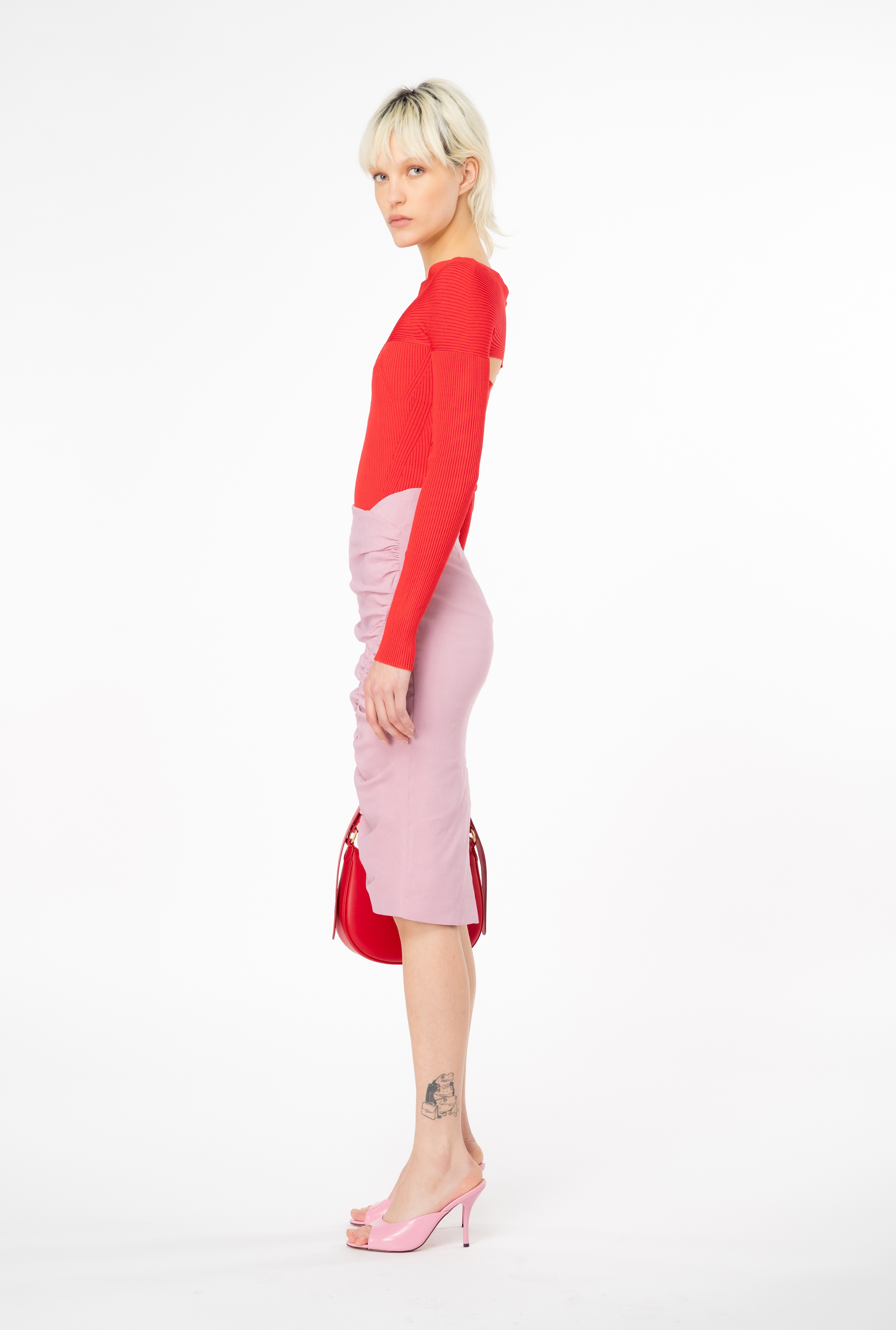 LINEN CALF-LENGTH SKIRT - 4