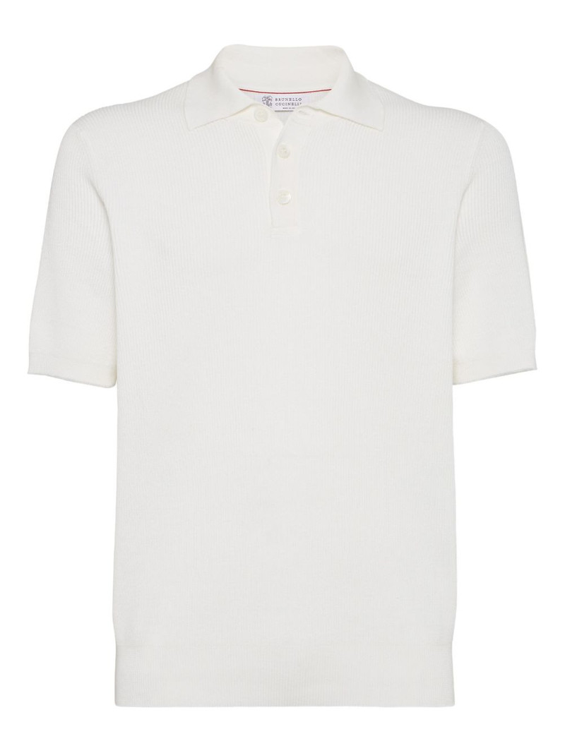Brunello Cucinelli button-placket polo shirt outlook