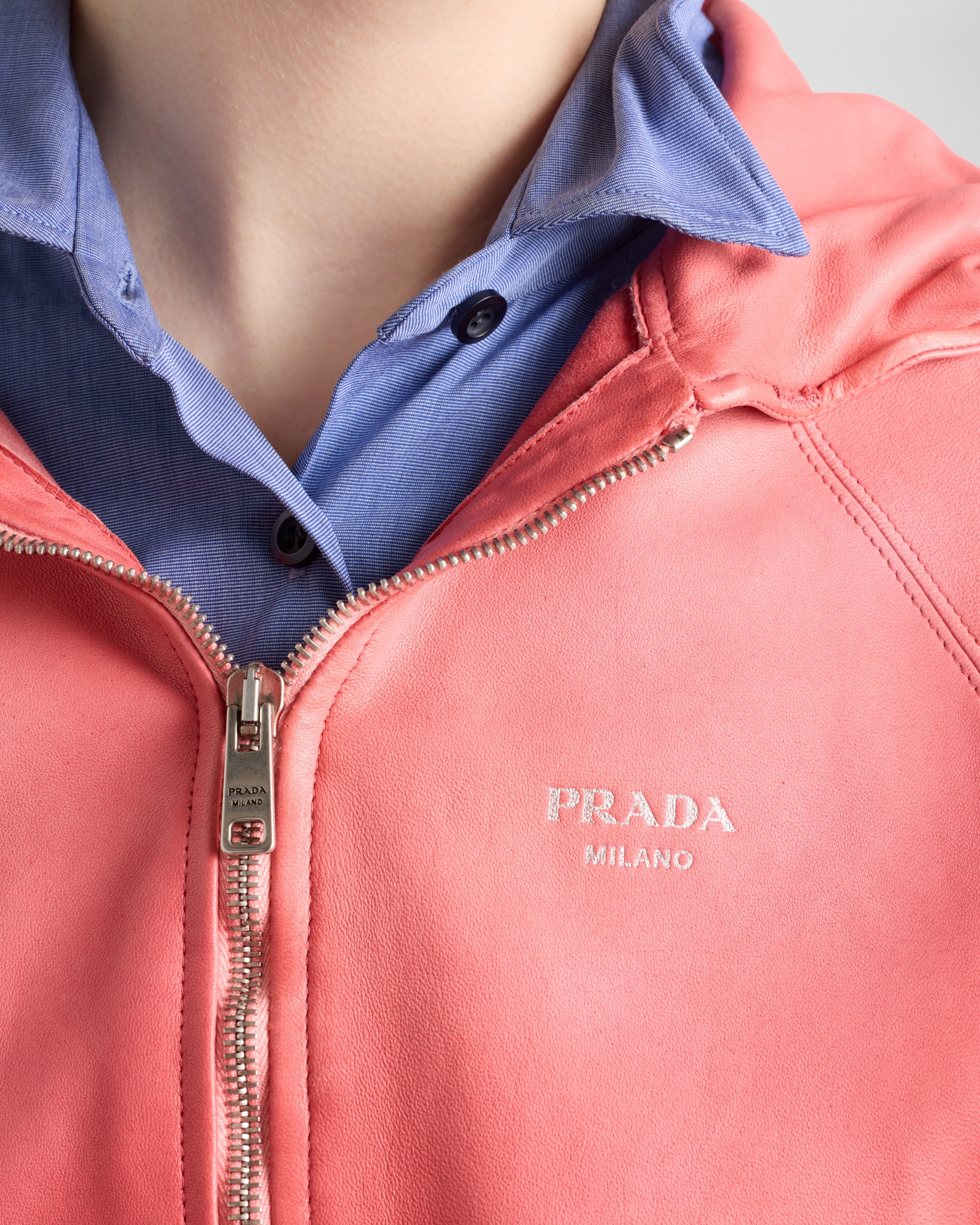Nappa leather hoodie - 4