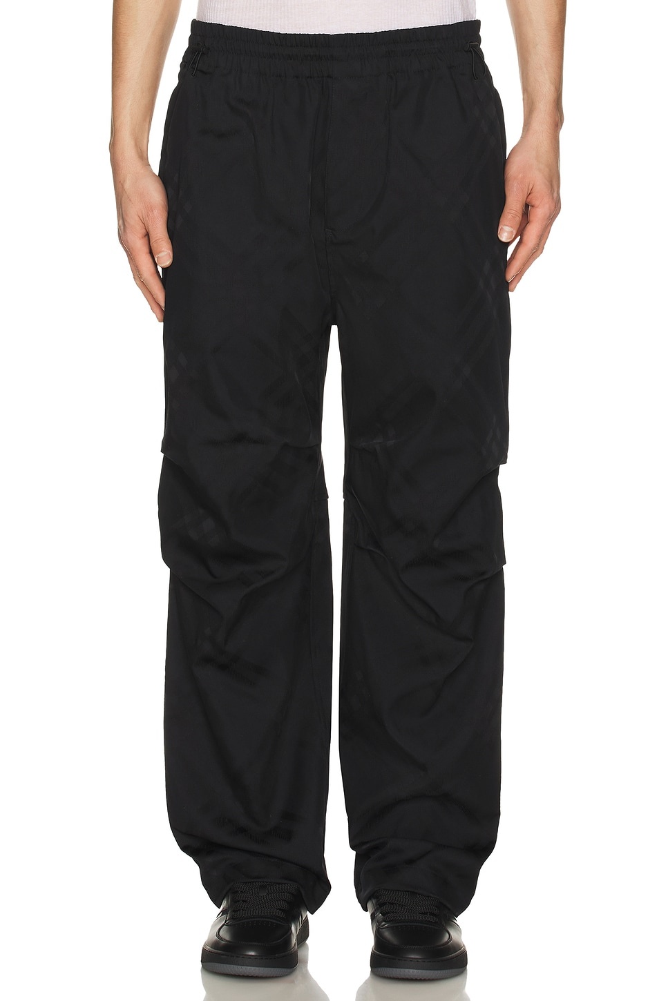 Check Nylon Cargo Trousers - 4