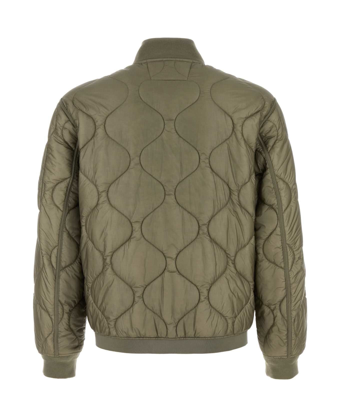 Sage Green Nylon Padded Jacket - 2