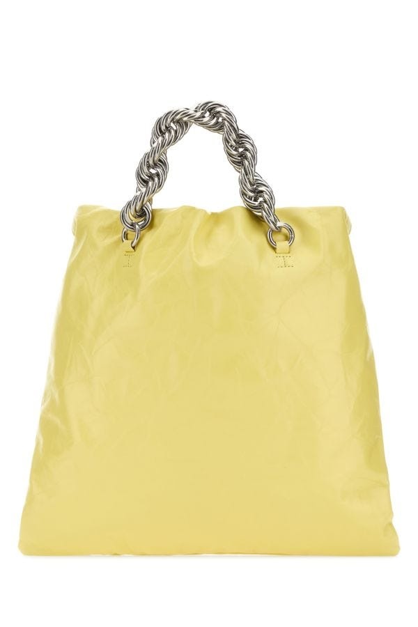 JIL SANDER Yellow Leather Bucket Bag - 3