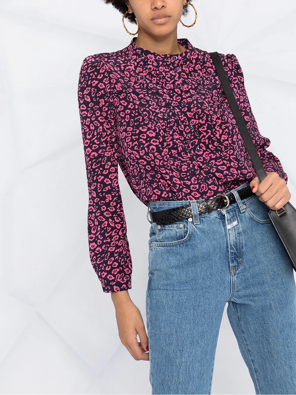 floral-print blouse - 3