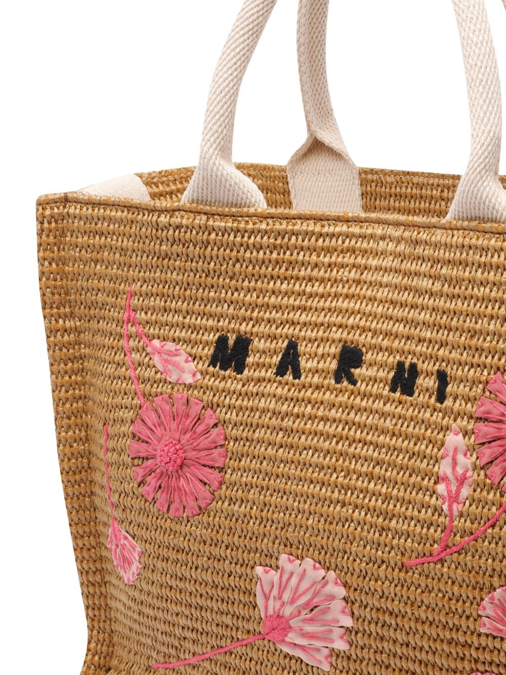 medium embroidered-floral tote bag - 4