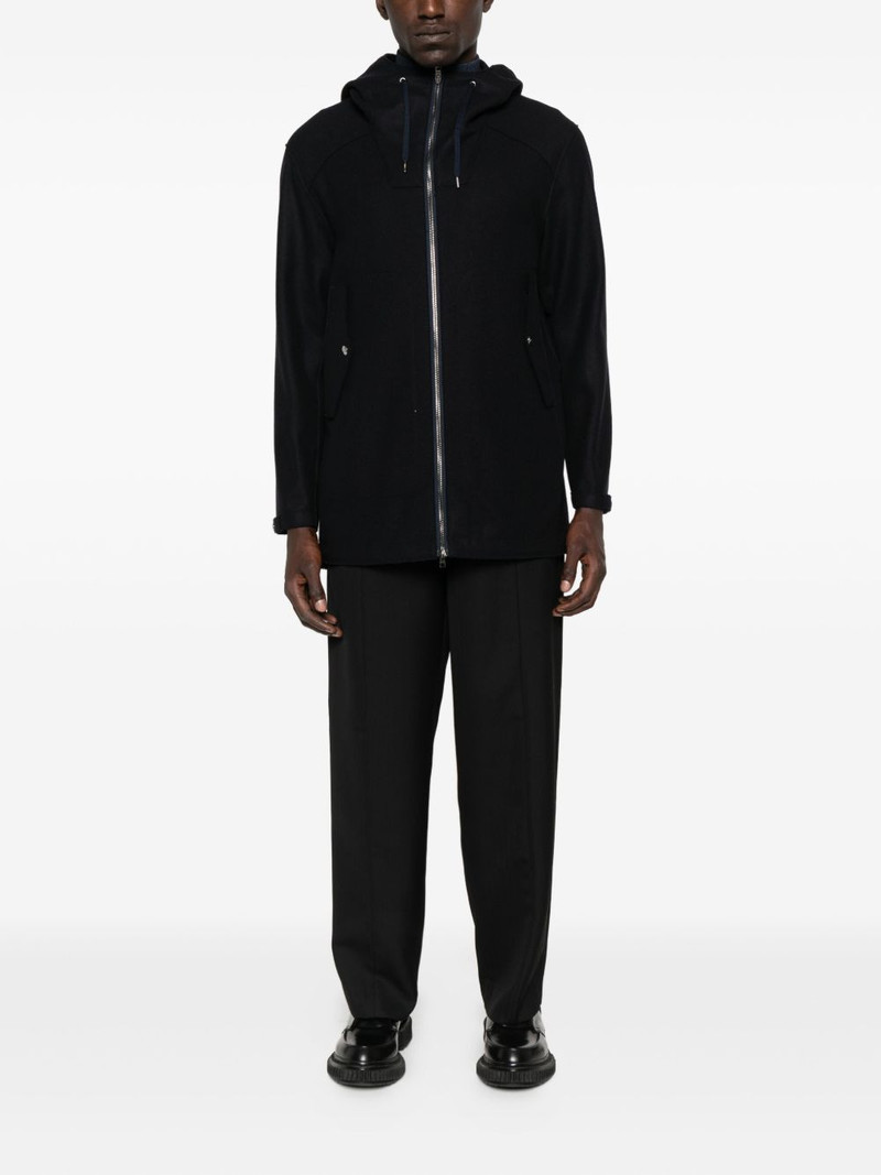 Herno hooded zip-front coat outlook