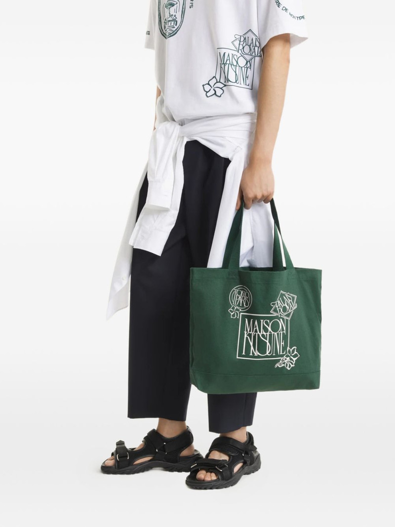 Maison Kitsuné Art Nouveau stamp tote bag outlook