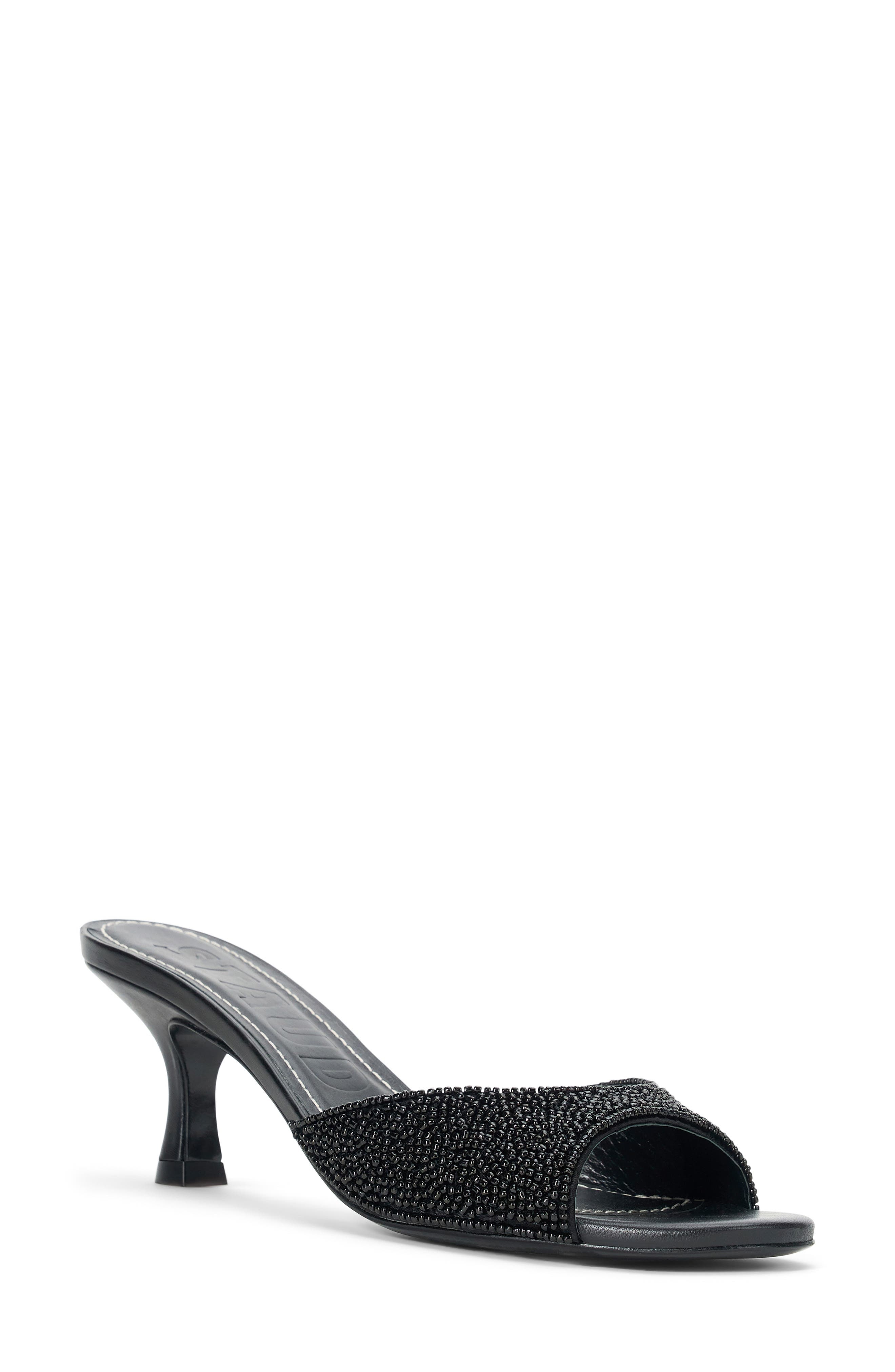 STAUD Brigitte Slide Sandal in Black/black at Nordstrom - 1