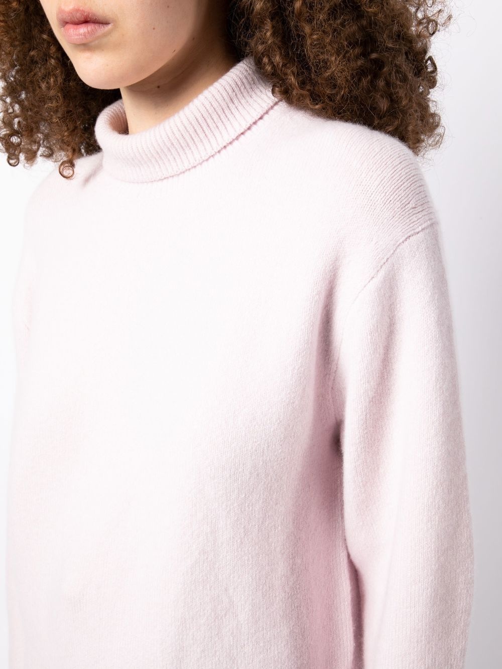 brushed-finish roll-neck sweater - 5