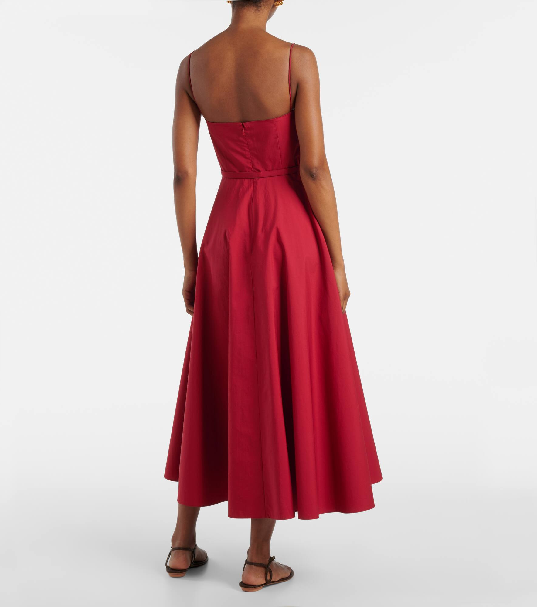 Cotton poplin midi dress - 3