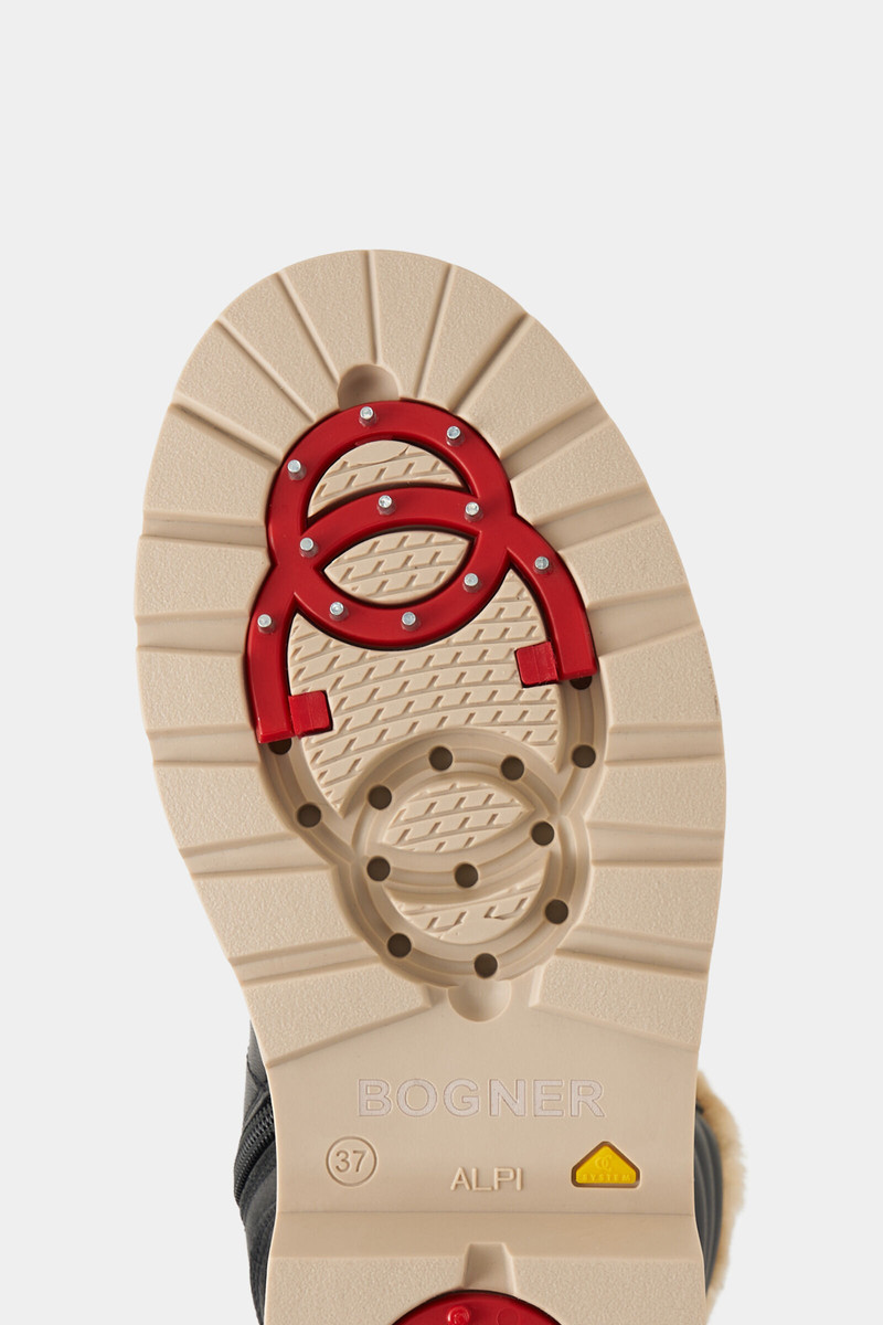 Mid boots St.Moritz with spikes in Black/beige 7