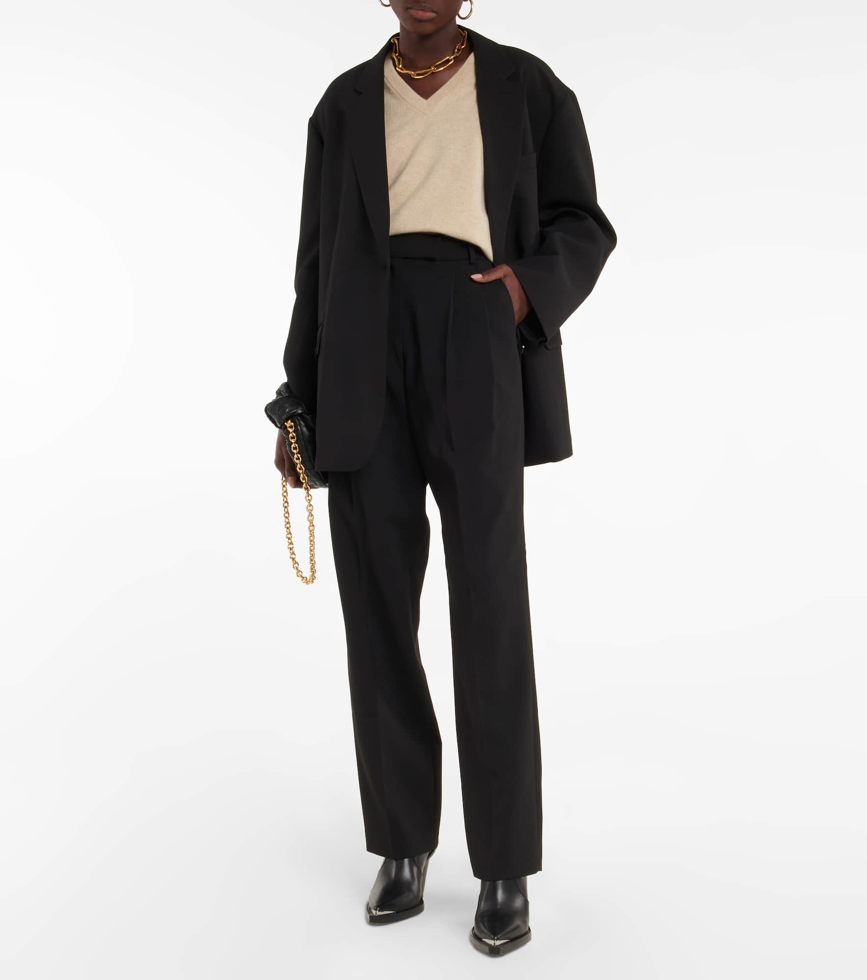 Bea twill high-rise pants - 2