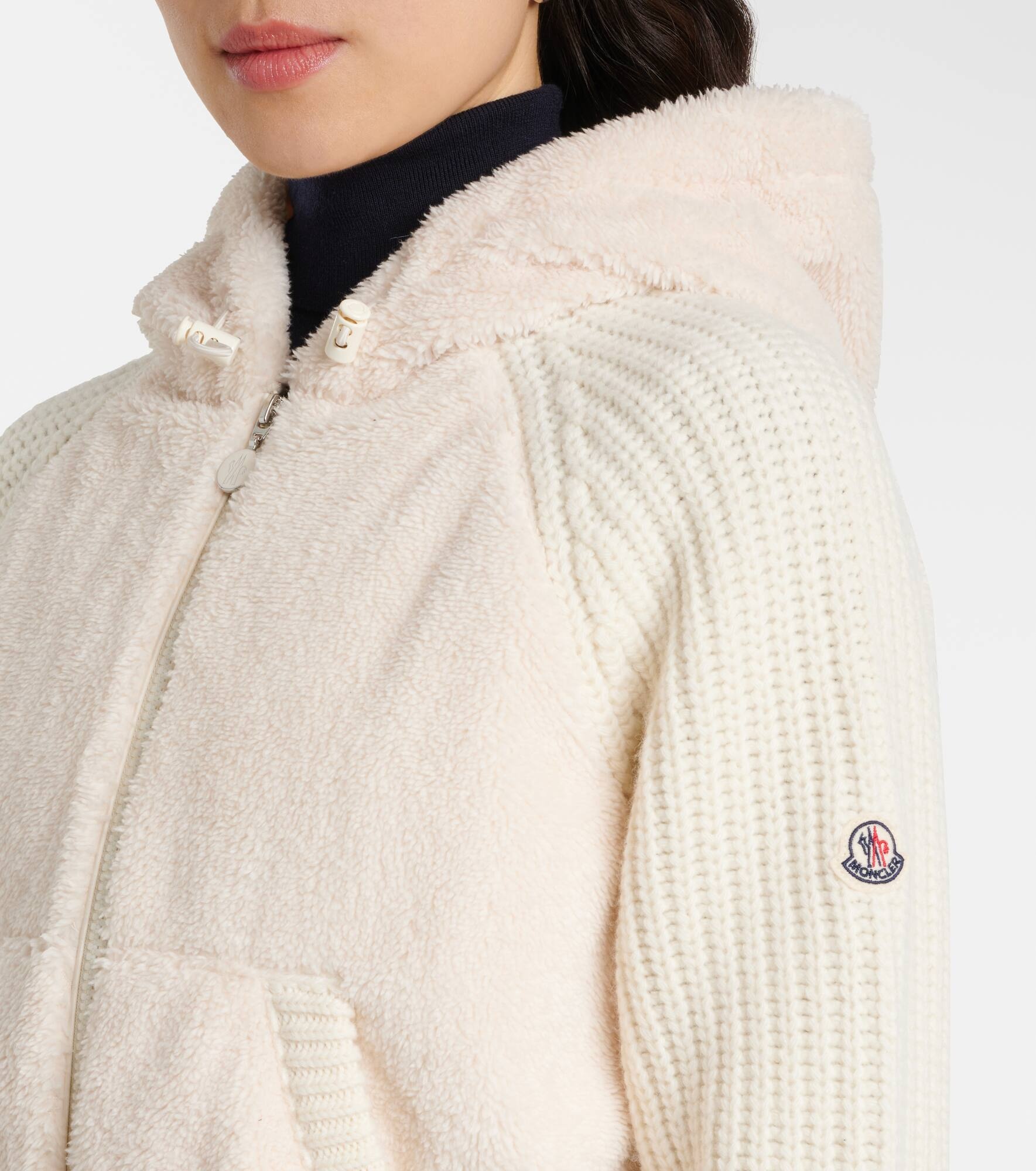 Wool and teddy cardigan - 5