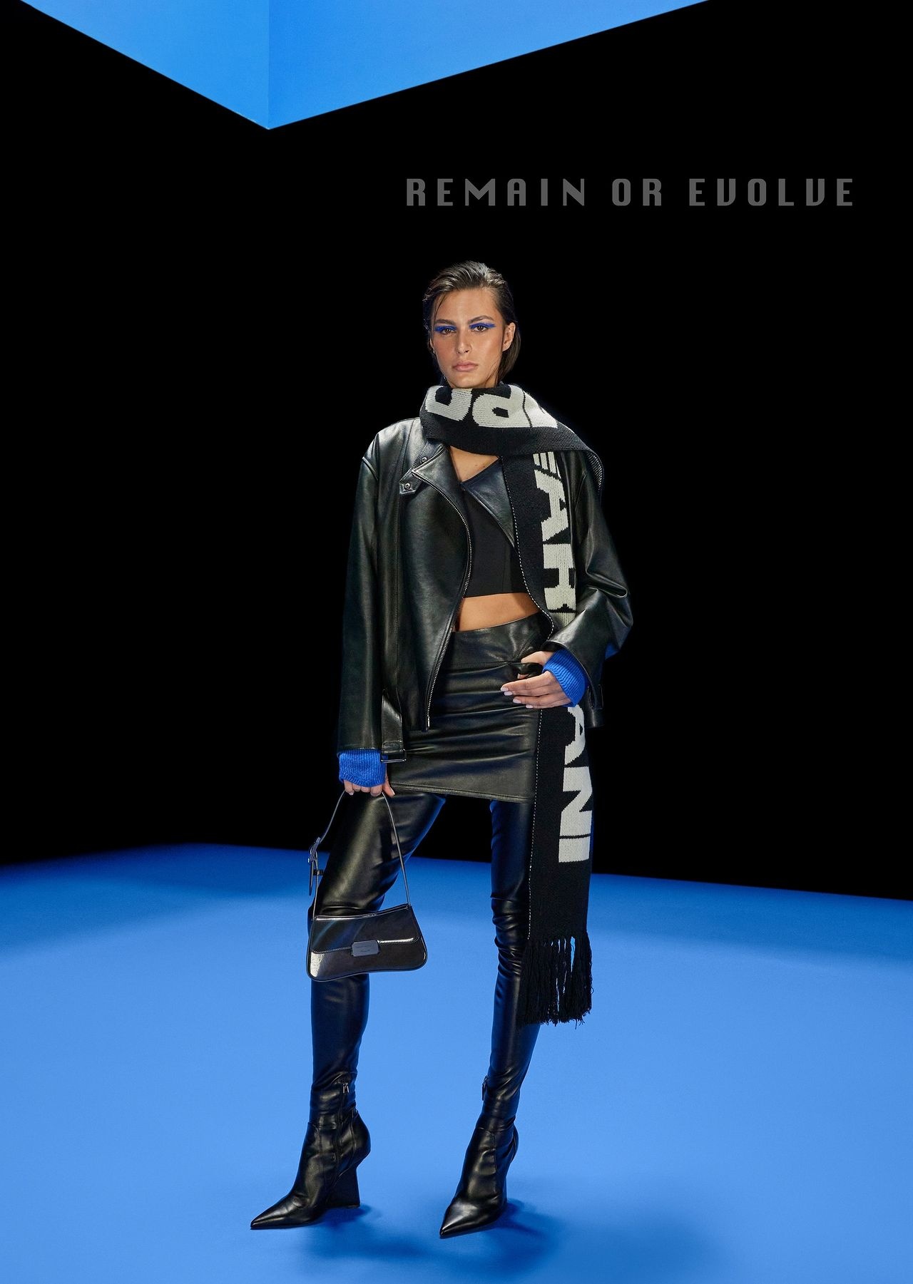 ASV Black Blue capsule collection oversized jacket in vegetable-tanned nappa lambskin - 6