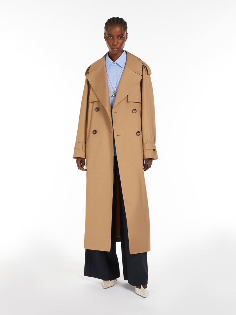 Max Mara OTELLO Oversized water-repellent cotton trench coat outlook