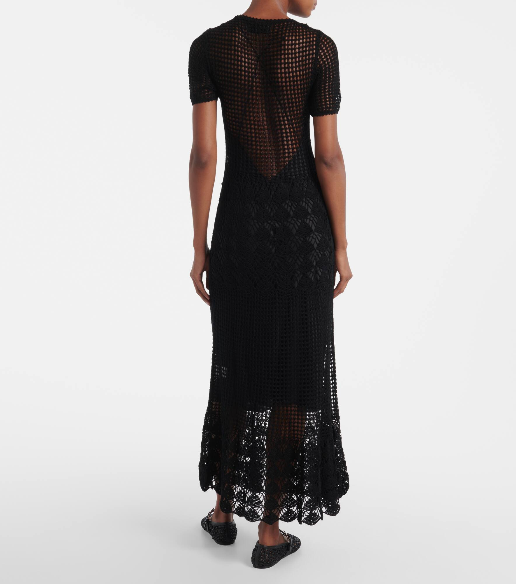 Yoko crochet cotton midi dress - 3