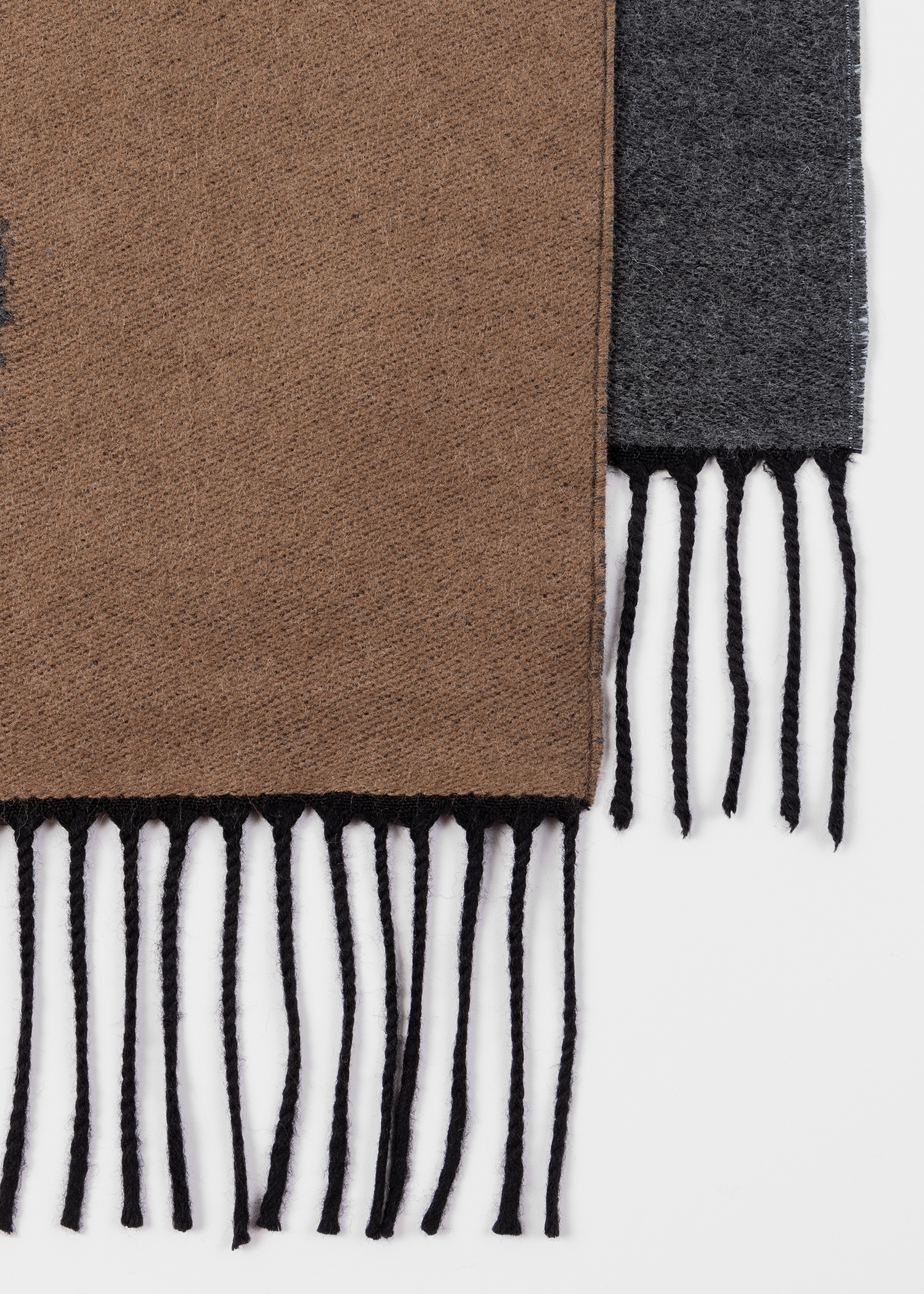 Colour-Block 'Shadow Logo' Jacquard Wool-Blend Scarf - 3