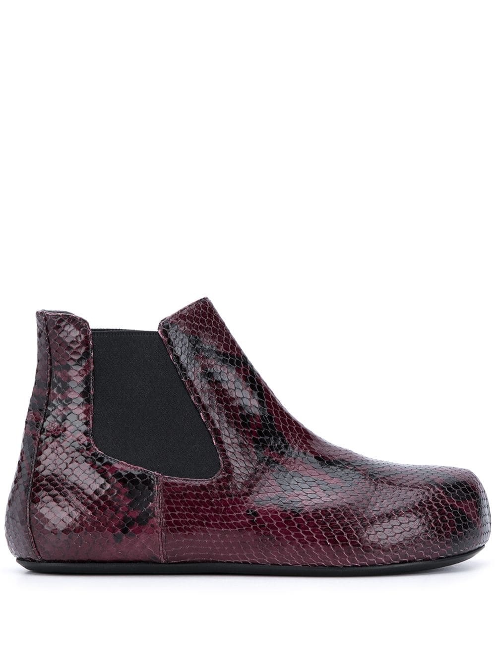 snakeskin-effect ankle boots - 1