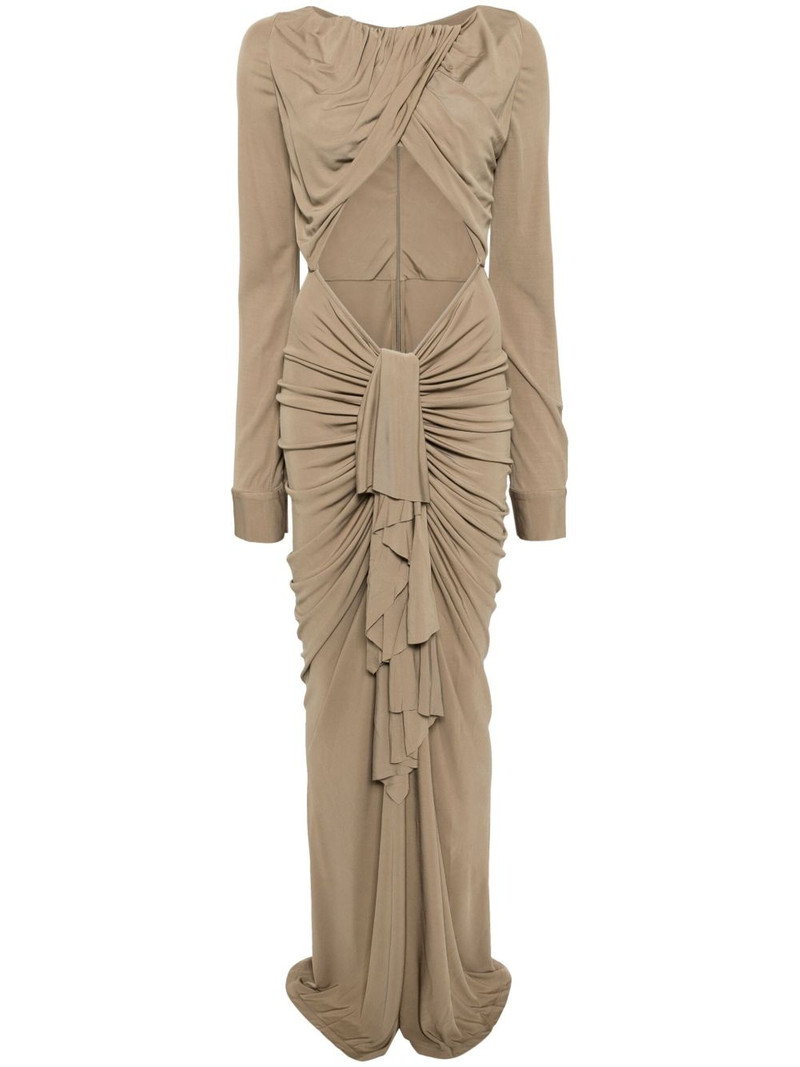 draped boat-neck dress 1