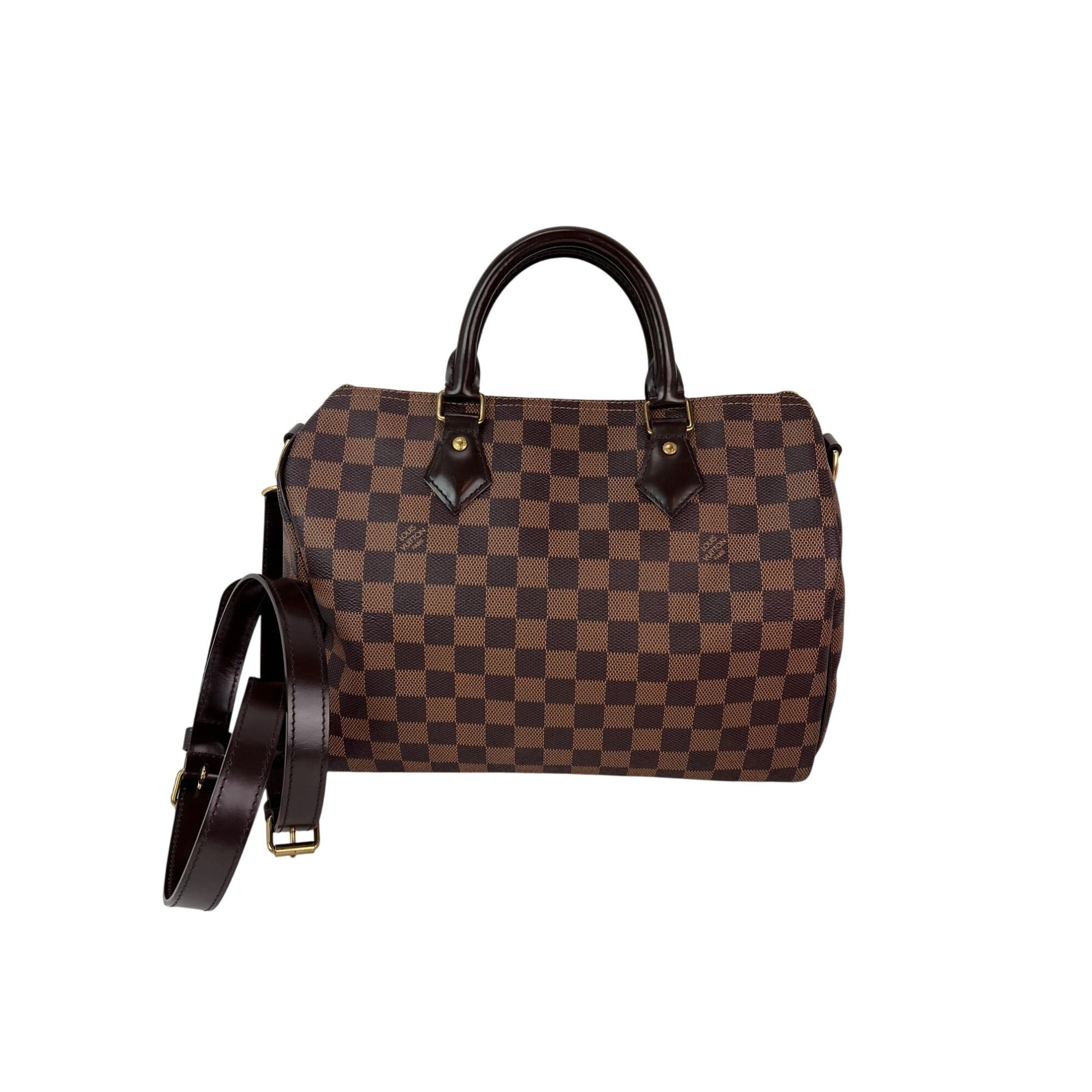 LOUIS VUITTON Speedy 30 Bandouliere Damier Ebene Satchel Hand Bag - 2