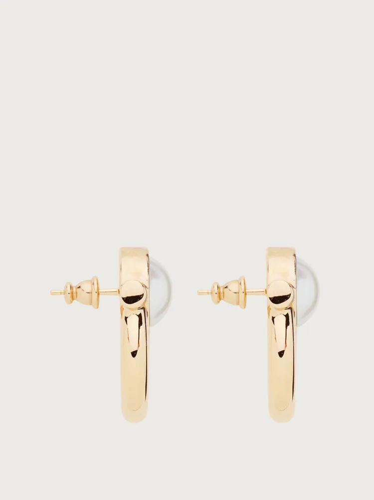 GANCINI EARRINGS WITH PEARLS - 2