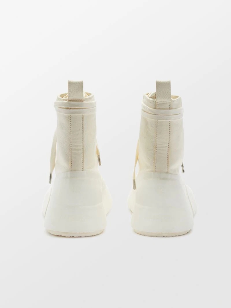 LEATHER MIX HI-TOP SNEAKER - 4