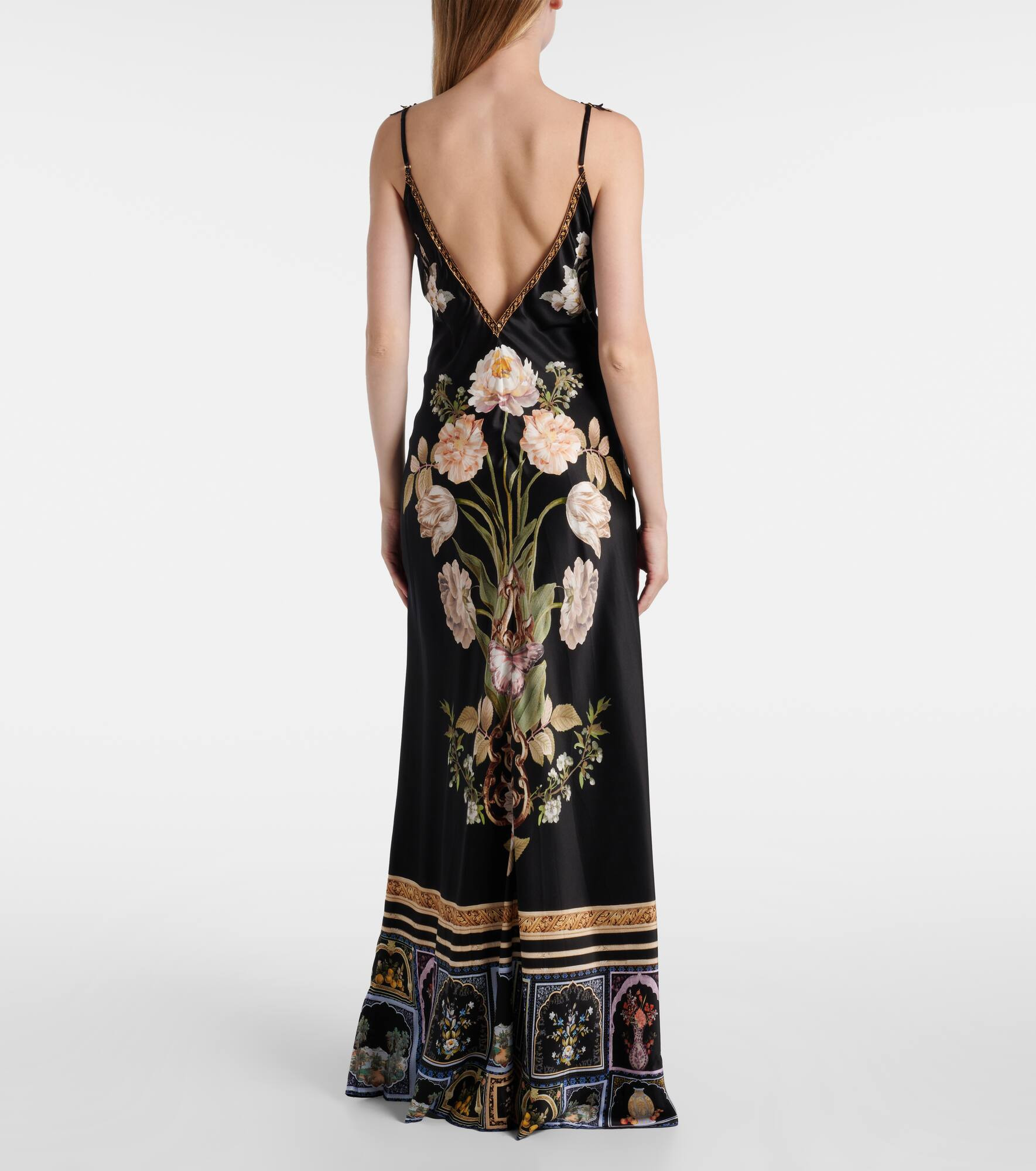 Ottoman Elegance floral silk maxi dress - 3