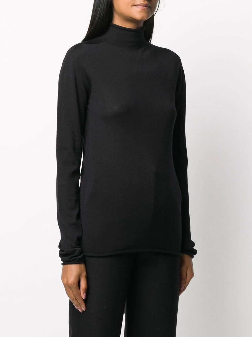 mock neck knitted top - 3