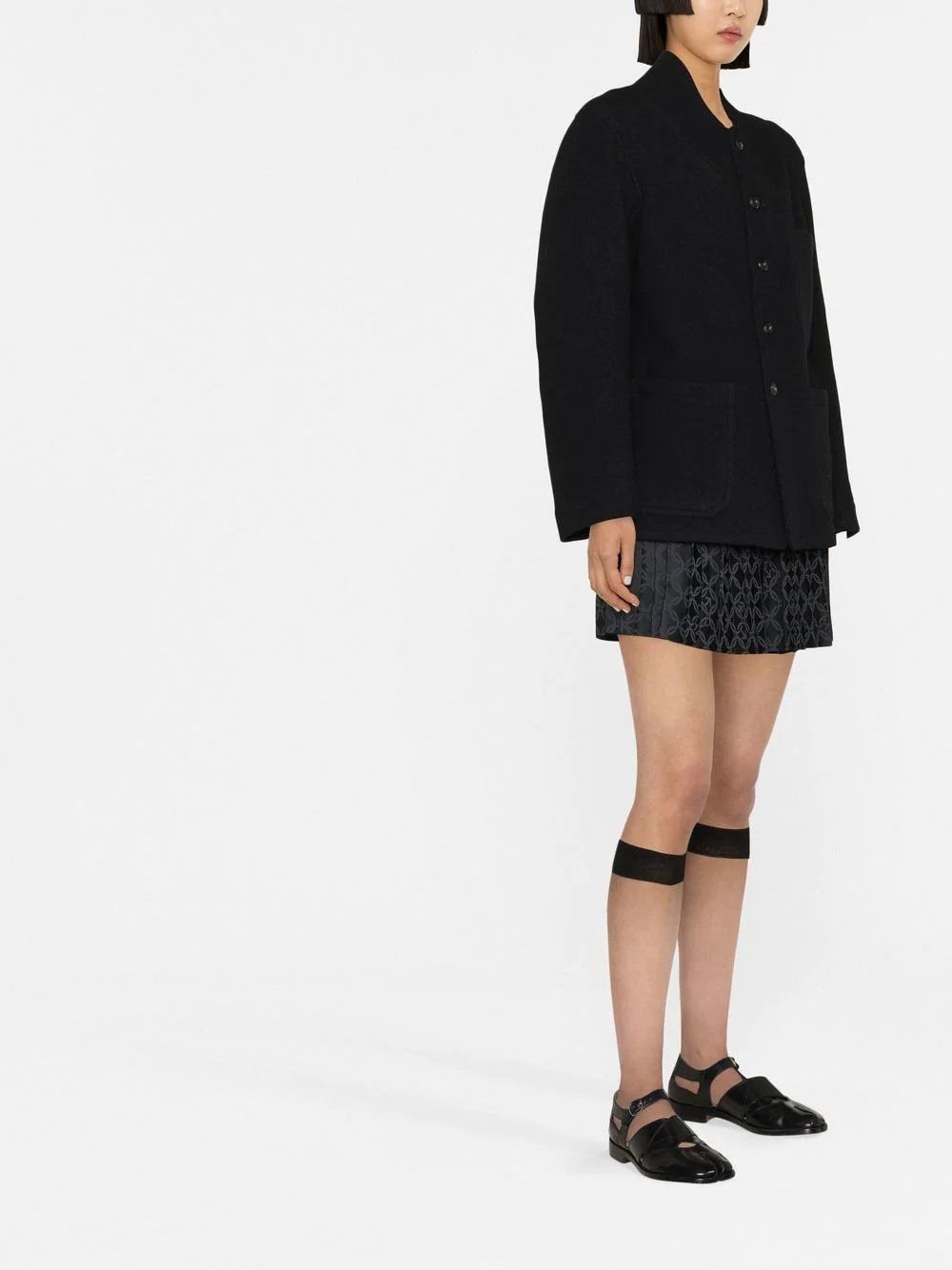 long-sleeve wool jacket - 3