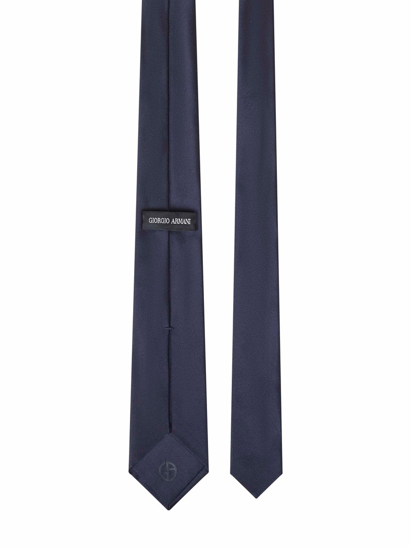 GIORGIO ARMANI Blue silk tie outlook