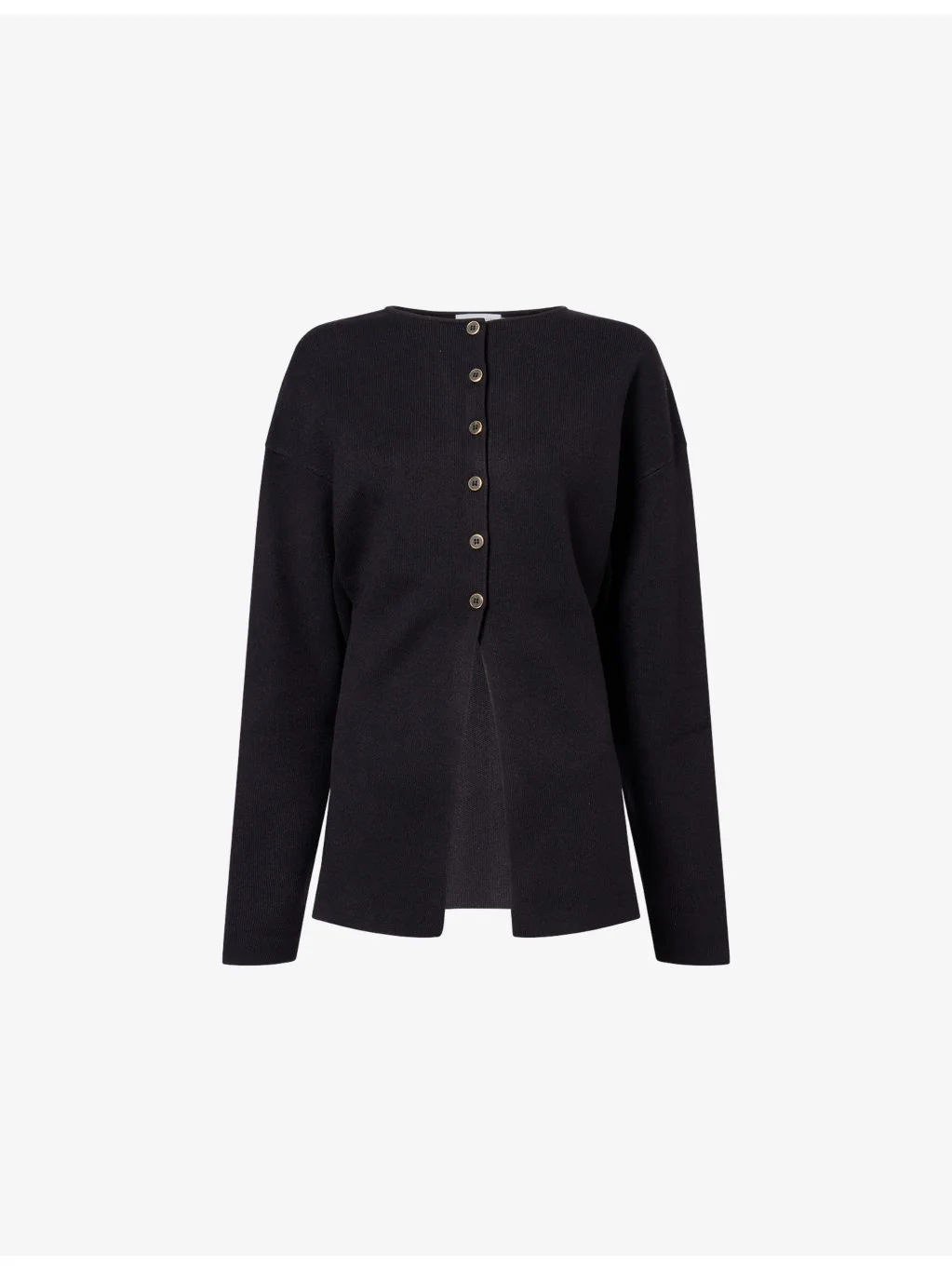 Cinched Long-Sleeves Knitted Cardigan - 1