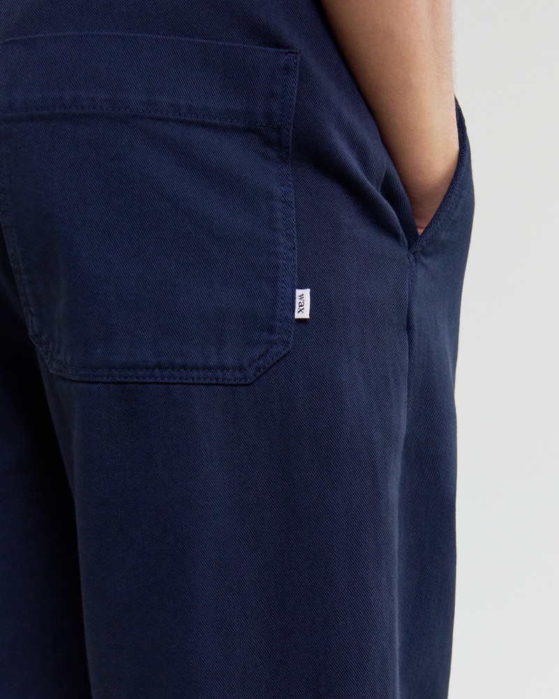 Hyde - Navy Organic Cotton Twill Straight Fit Trousers 3