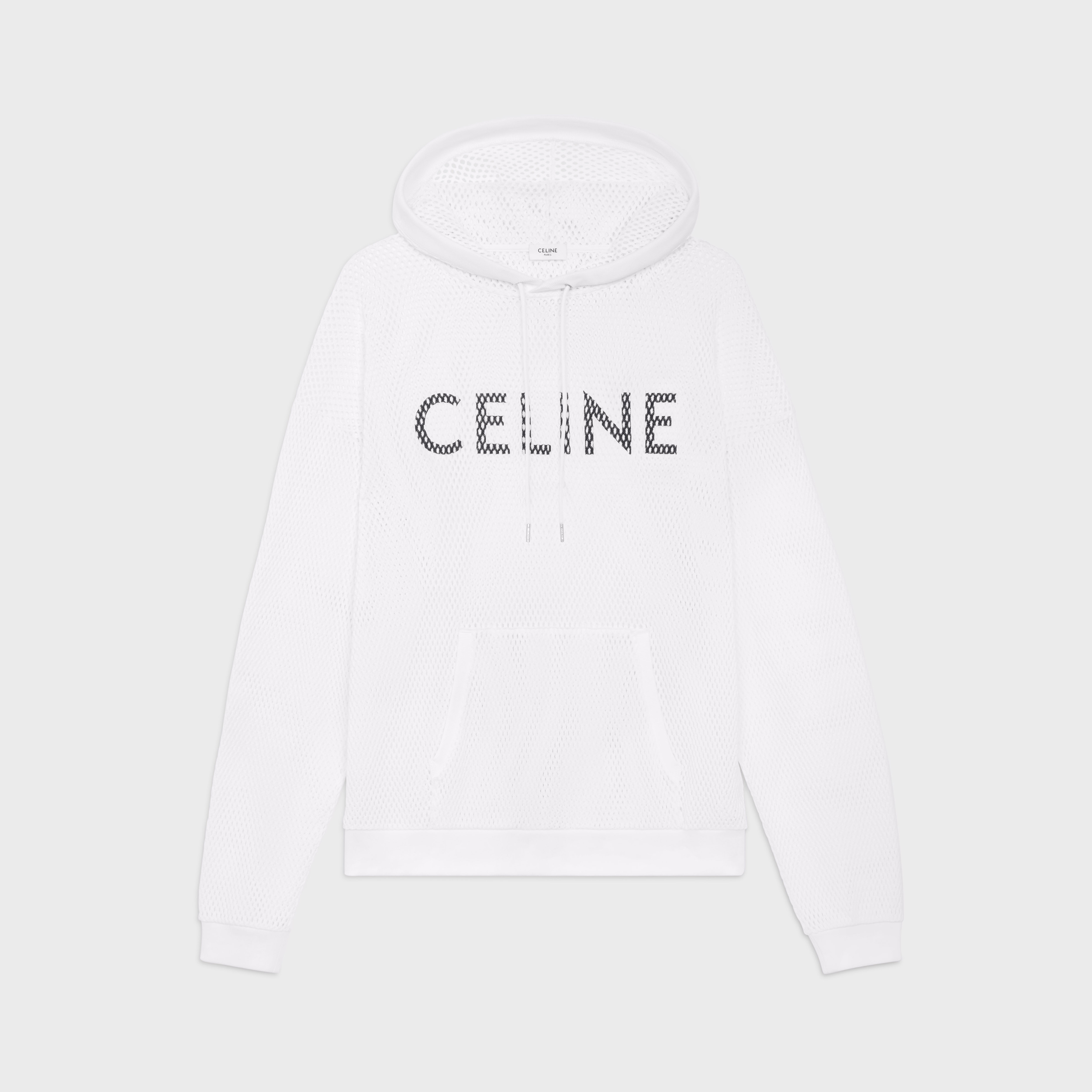 LOOSE CELINE HOODIE IN COTTON MESH - 1