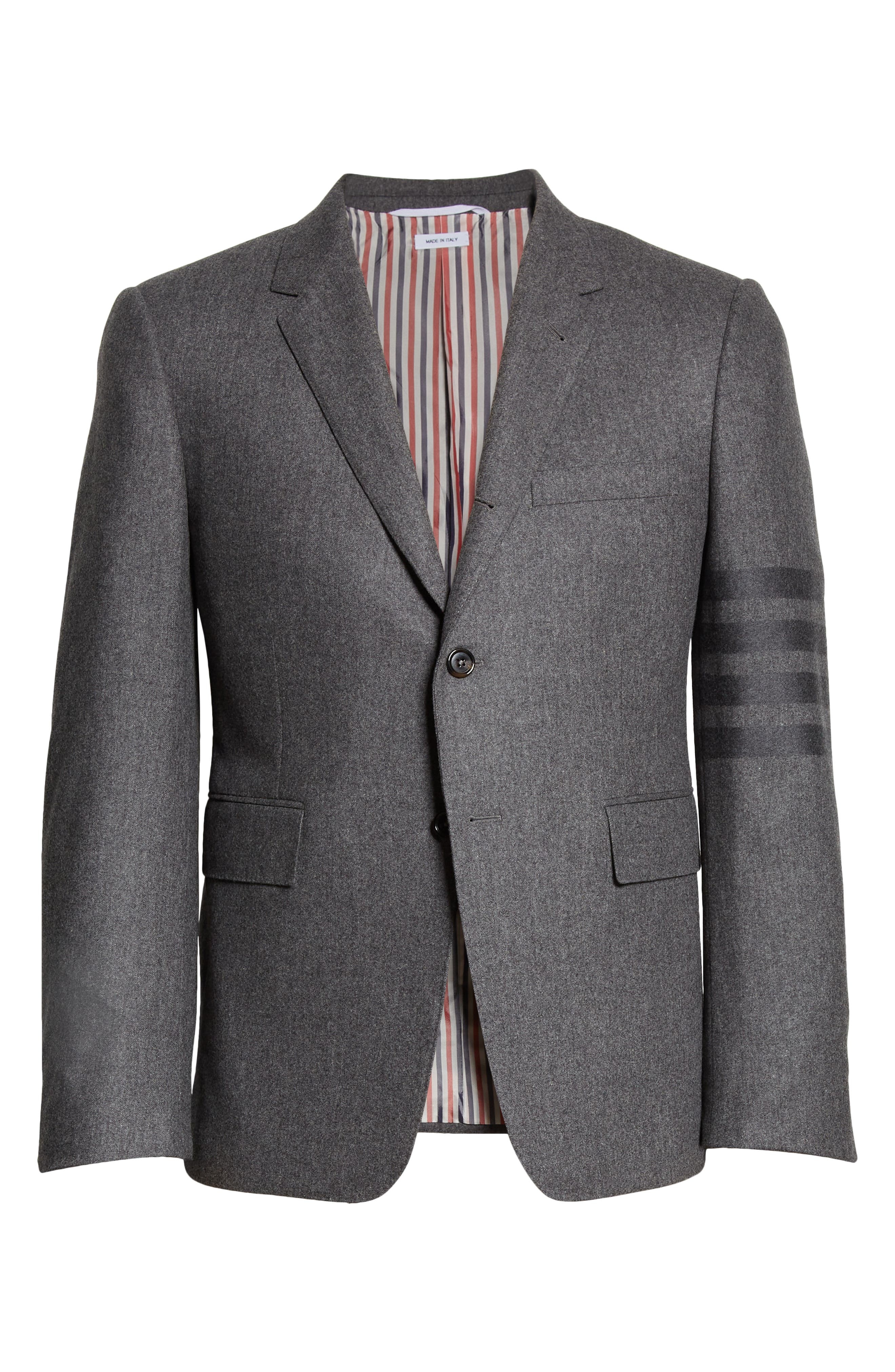 4-Bar Wool & Cashmere Flannel Sport Coat - 6