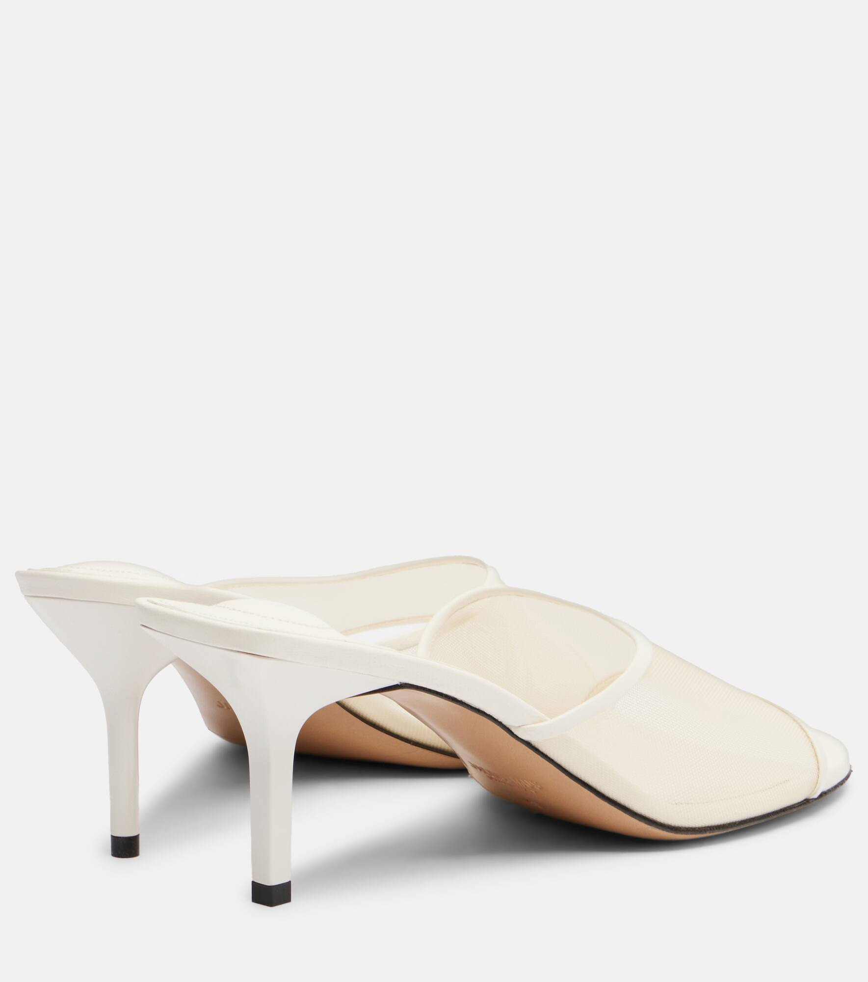 Leather-trimmed canvas sandals - 2
